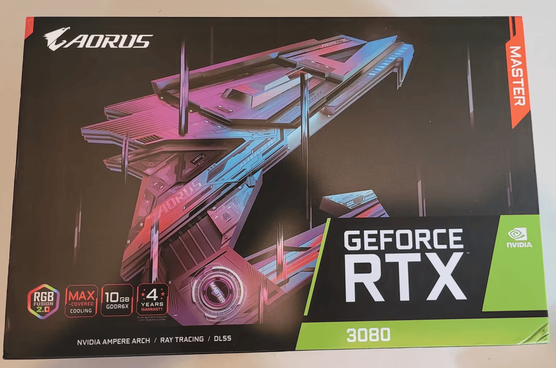 GIGABYTE AORUS Nvidia GeForce RTX 3080 MASTER 10GB GDDR6X Graphics Card - Rev. 2