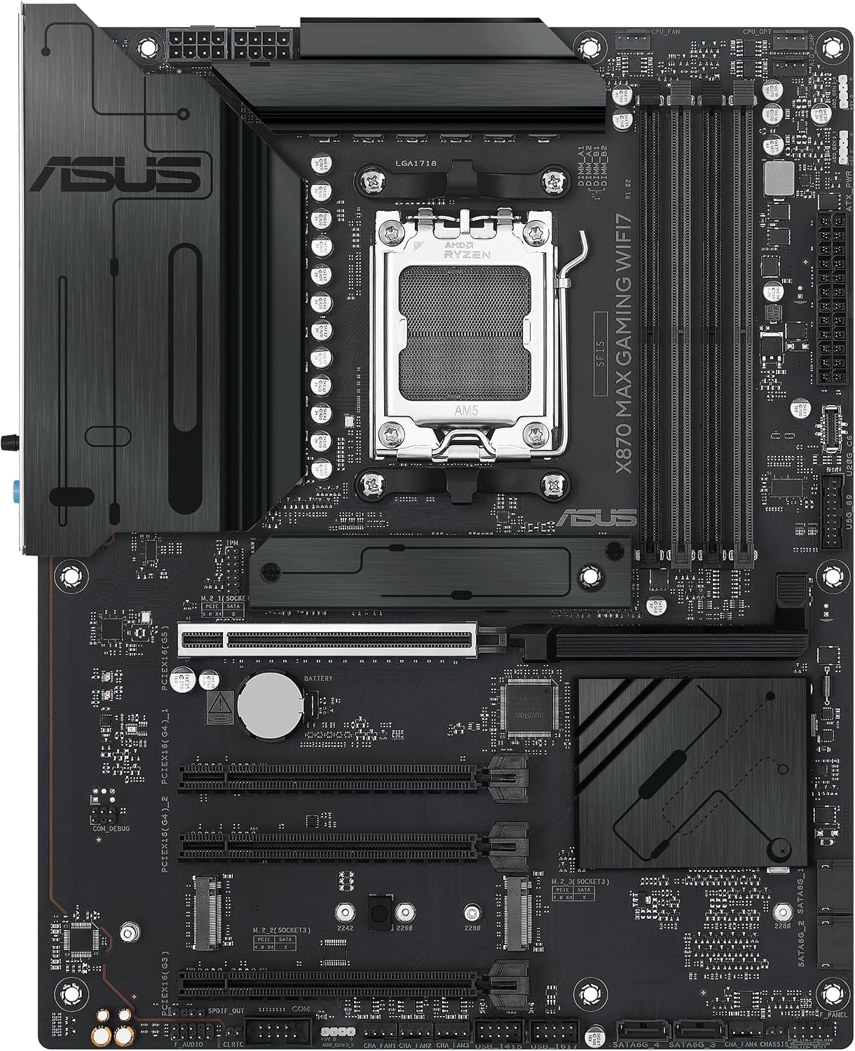 ASUS X870 MAX GAMING WIFI7 AMD X870 AM5 DDR5 ATX Desktop Motherboard