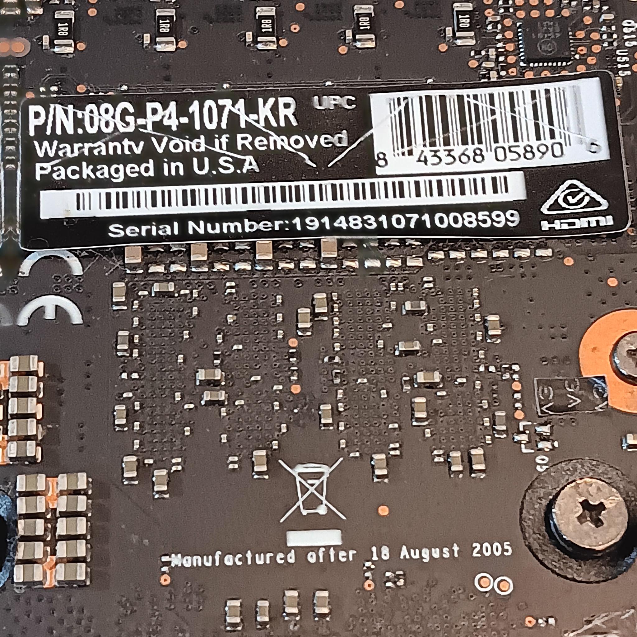 EVGA GeForce RTX-2070 8GB 08G-P4-1071-KR GPU Tested