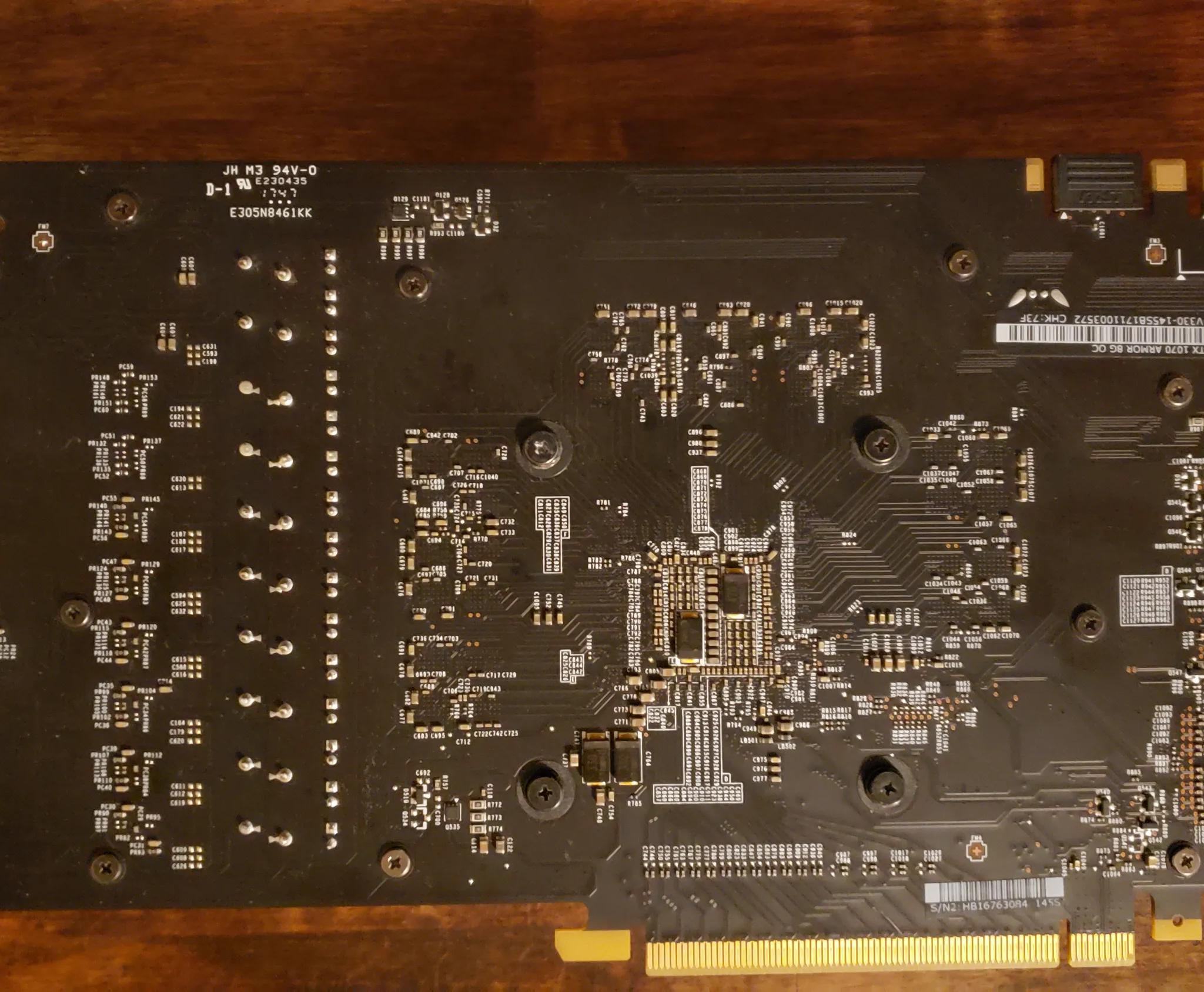 MSi GTX 1070 Armor 8G OC graphics card