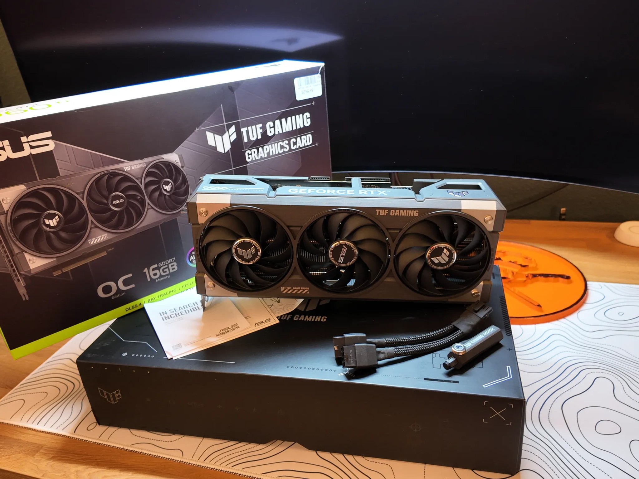 ASUS NVIDIA GeForce RTX 5060 Ti TUF Overclocked Triple Fan 16GB GDDR7 PCIe 5.0 Graphics Card