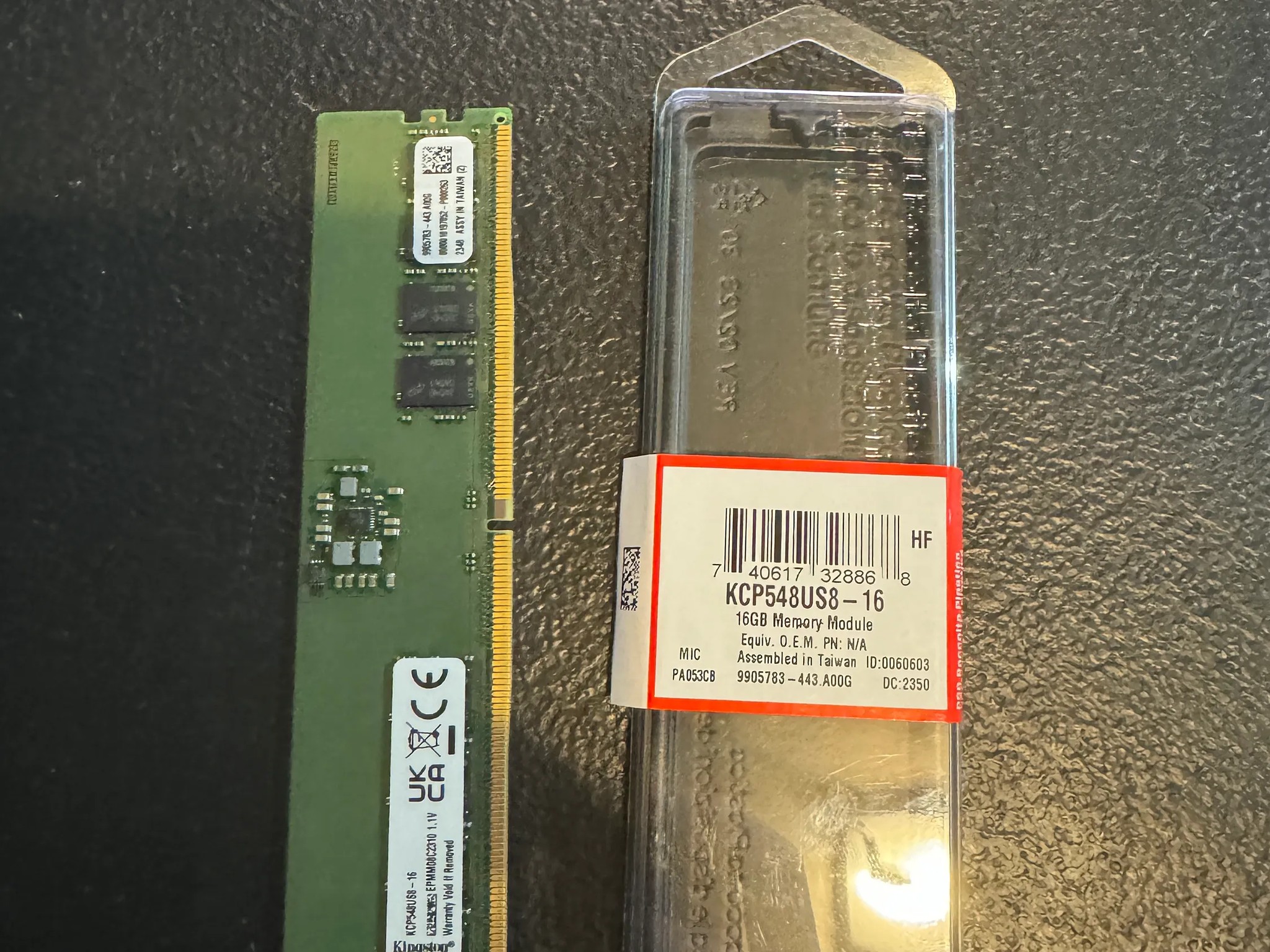 Kingston (1X16GB) 16GB Kit Of Ram DDR5 4800MHZ Open Box