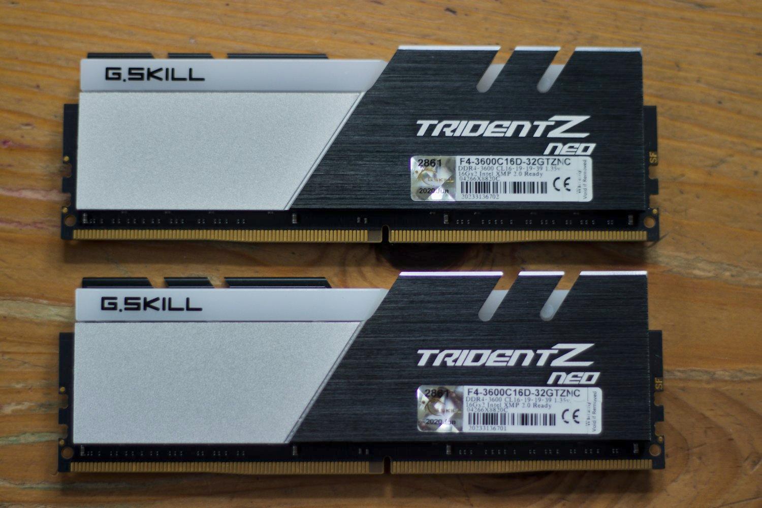 G.SKILL Trident Z RGB Series DDR4 RAM, 32GB (2x16GB) 3600MT/s CL16-19-19-39