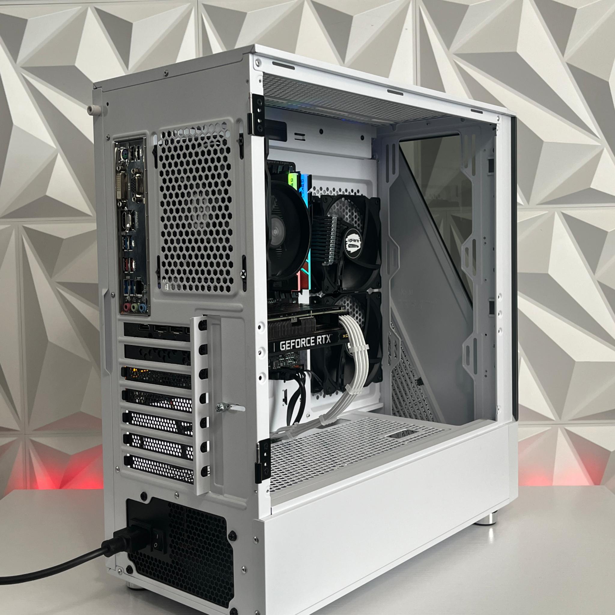 RTX 3060 12GB, Ryzen 5 2600X, 16GB RAM | White RGB Gaming Computer/PC