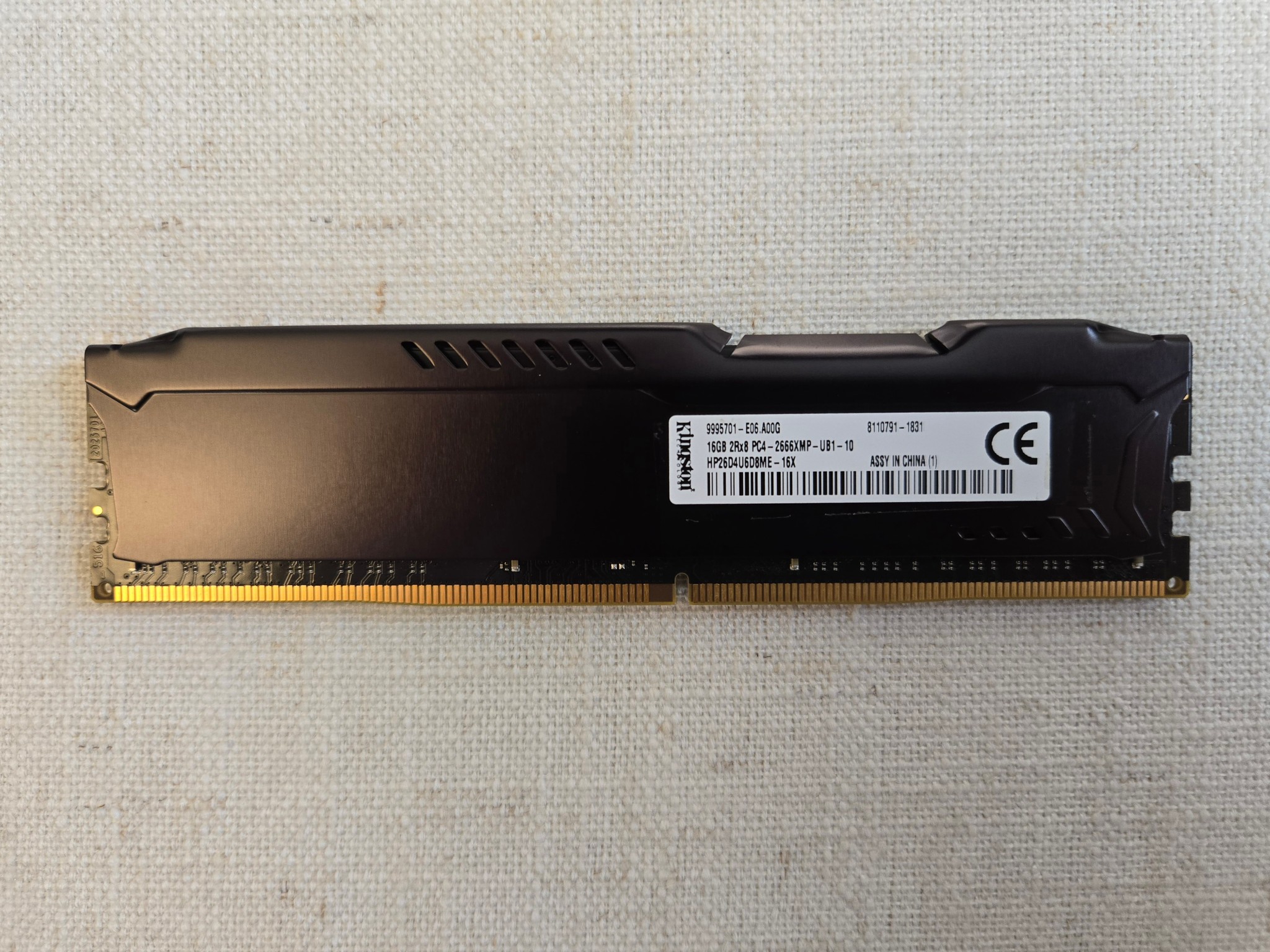 16GB DDR4-2666 (Kingston HyperX Fury) - Used