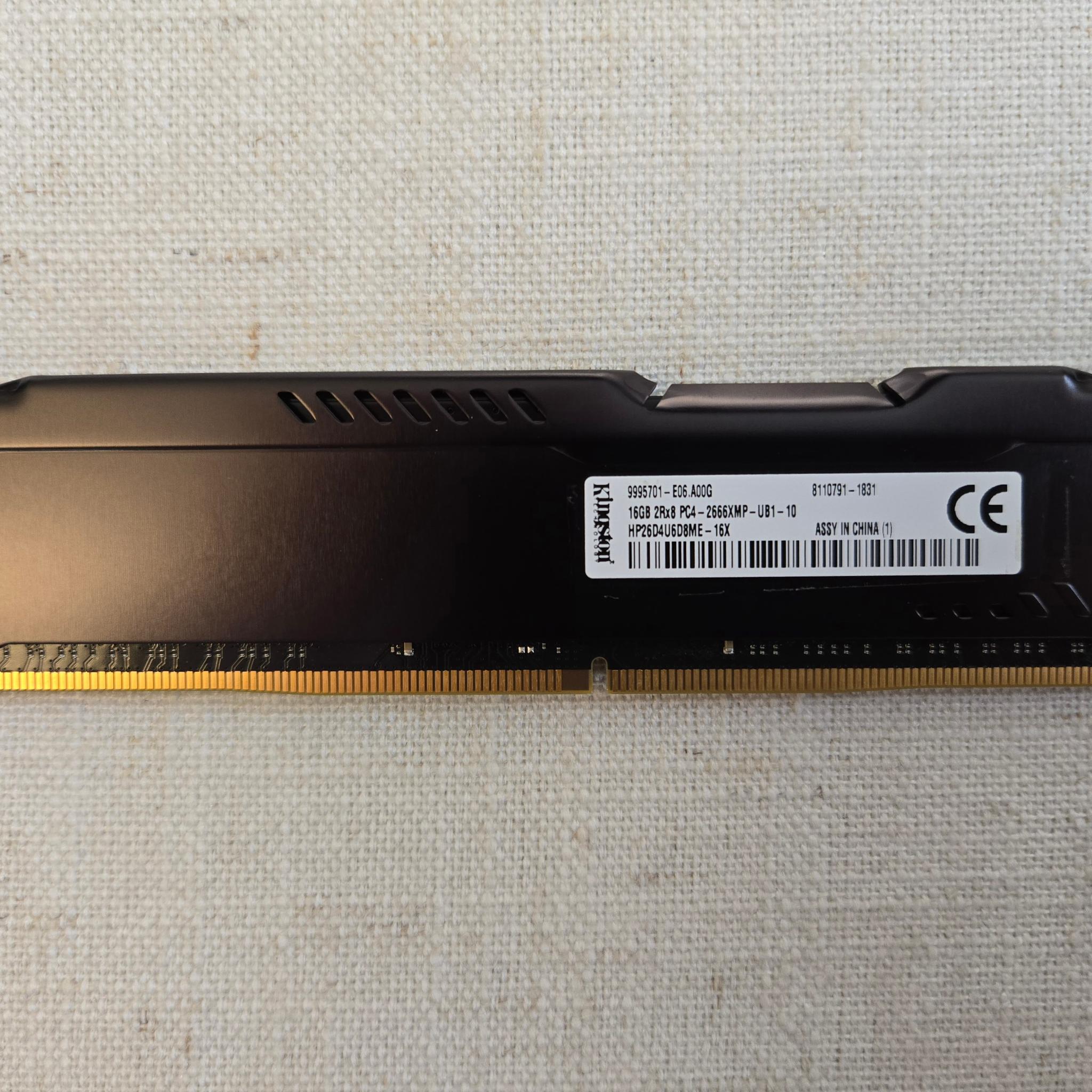 16GB DDR4-2666 (Kingston HyperX Fury) - Used