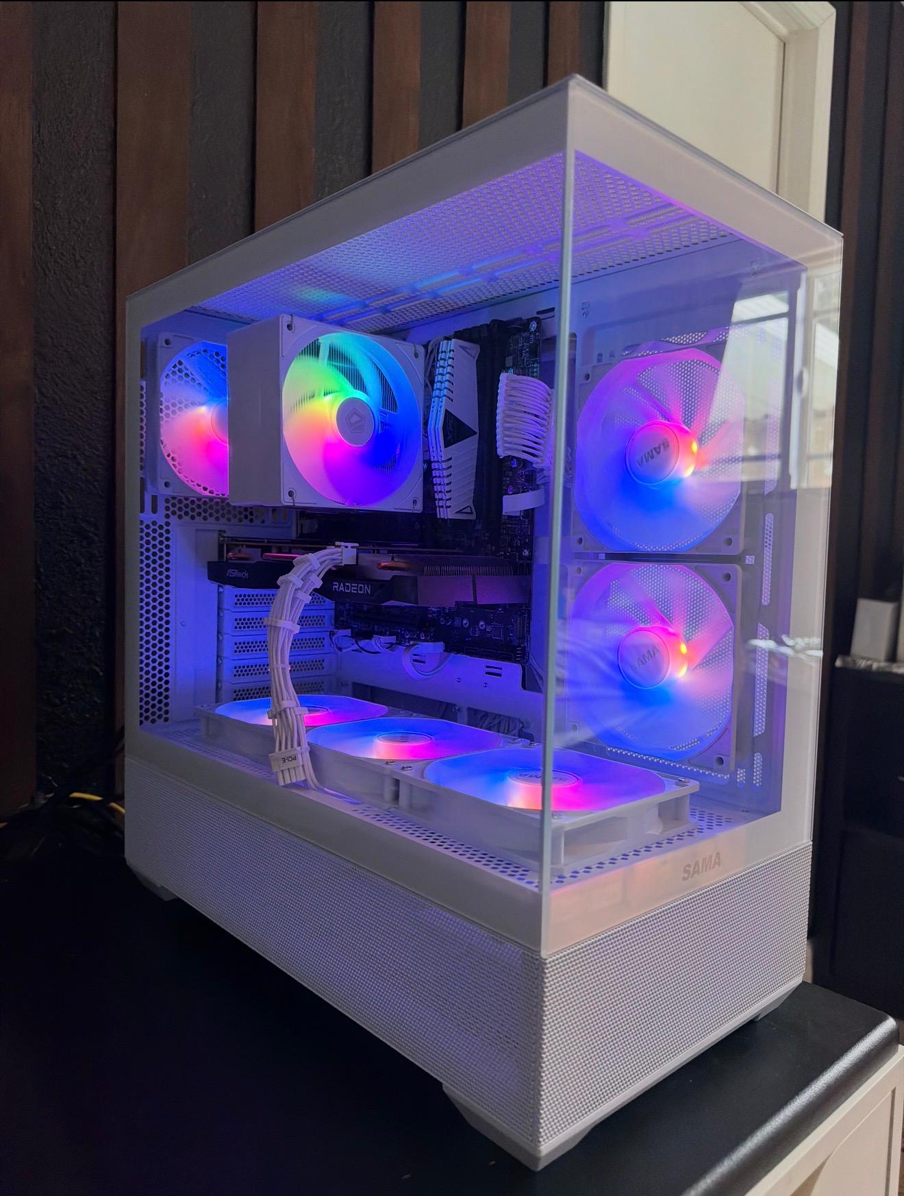 RX 6600xt, Ryzen 5500 White Gaming PC
