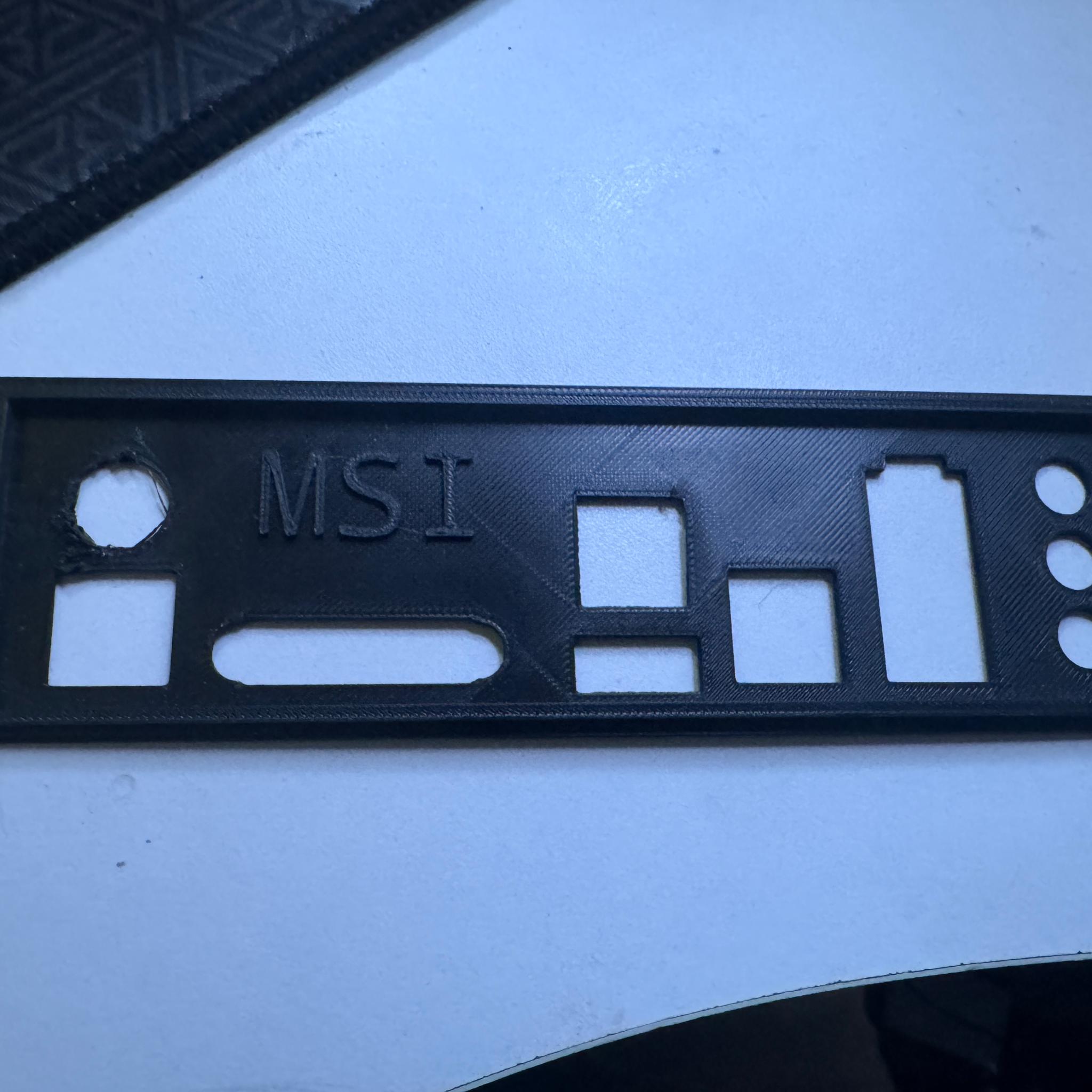 MSI A320M 3D Printed I/O shield