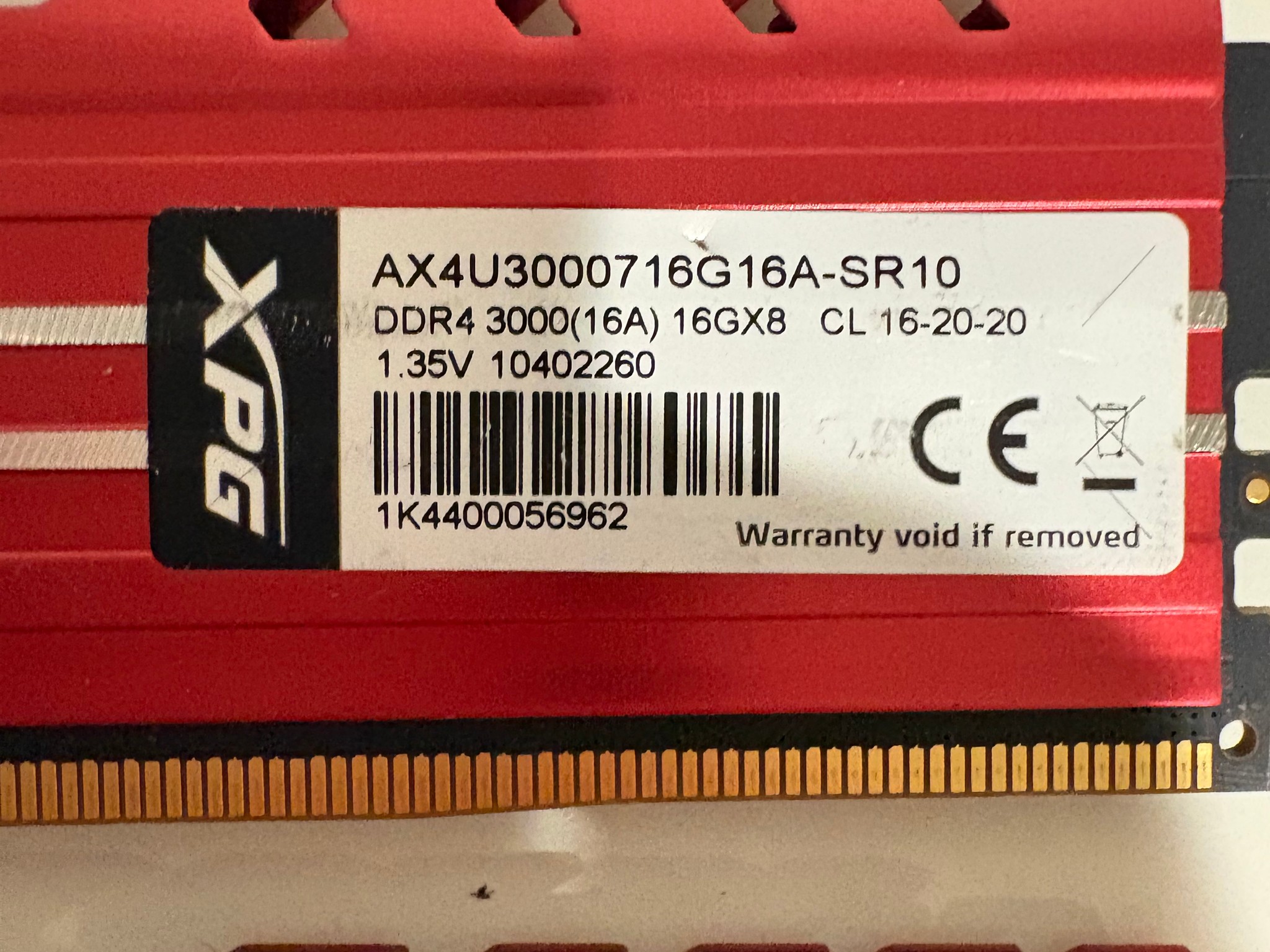 ADATA XPG 32GB (2x16GB) DDR4 Ram Kit 3000 MT/s CL16