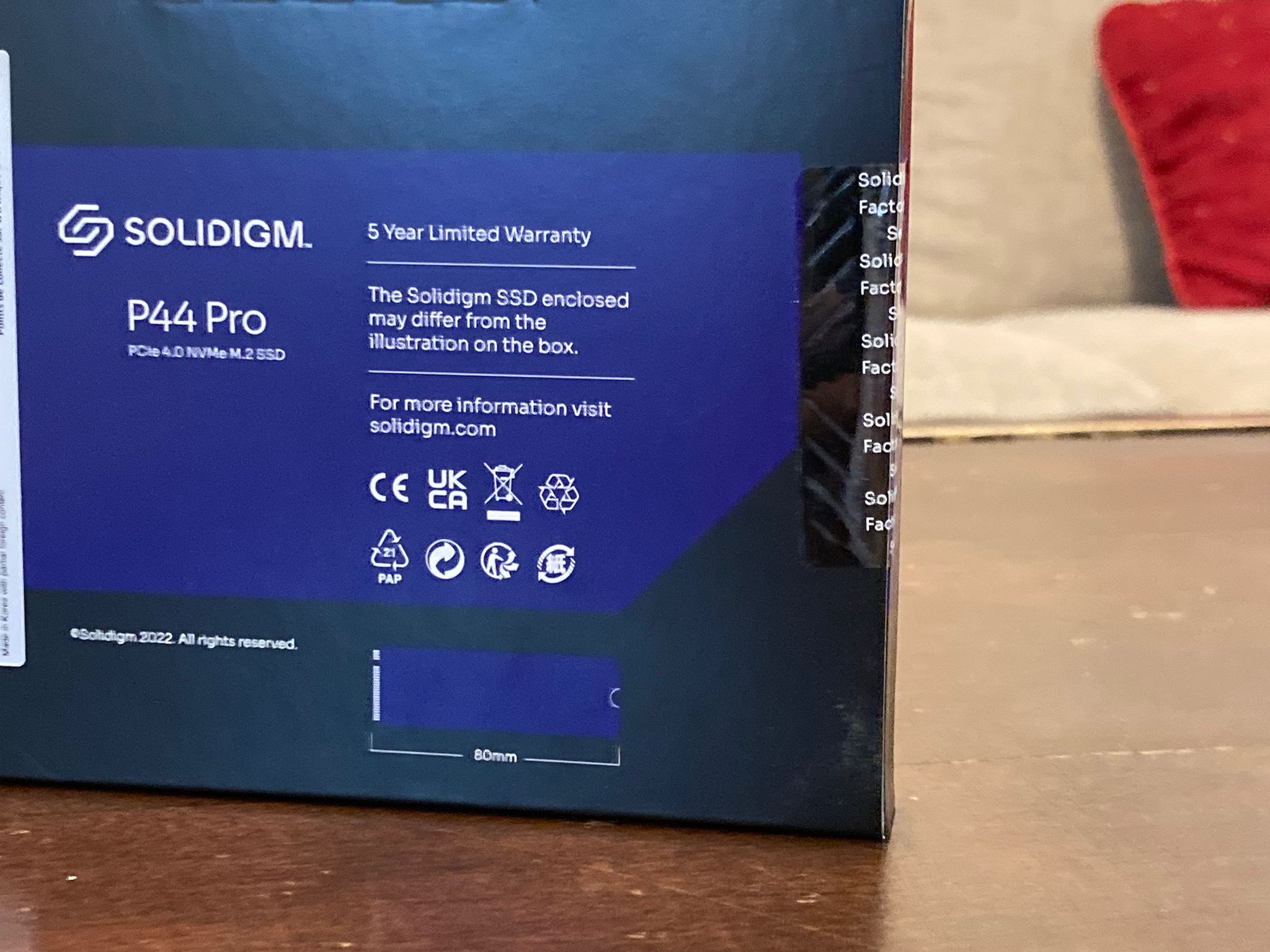 Solidigm P44 Pro 512GB M.2 2280 PCIe 4.0 NVMe SSD