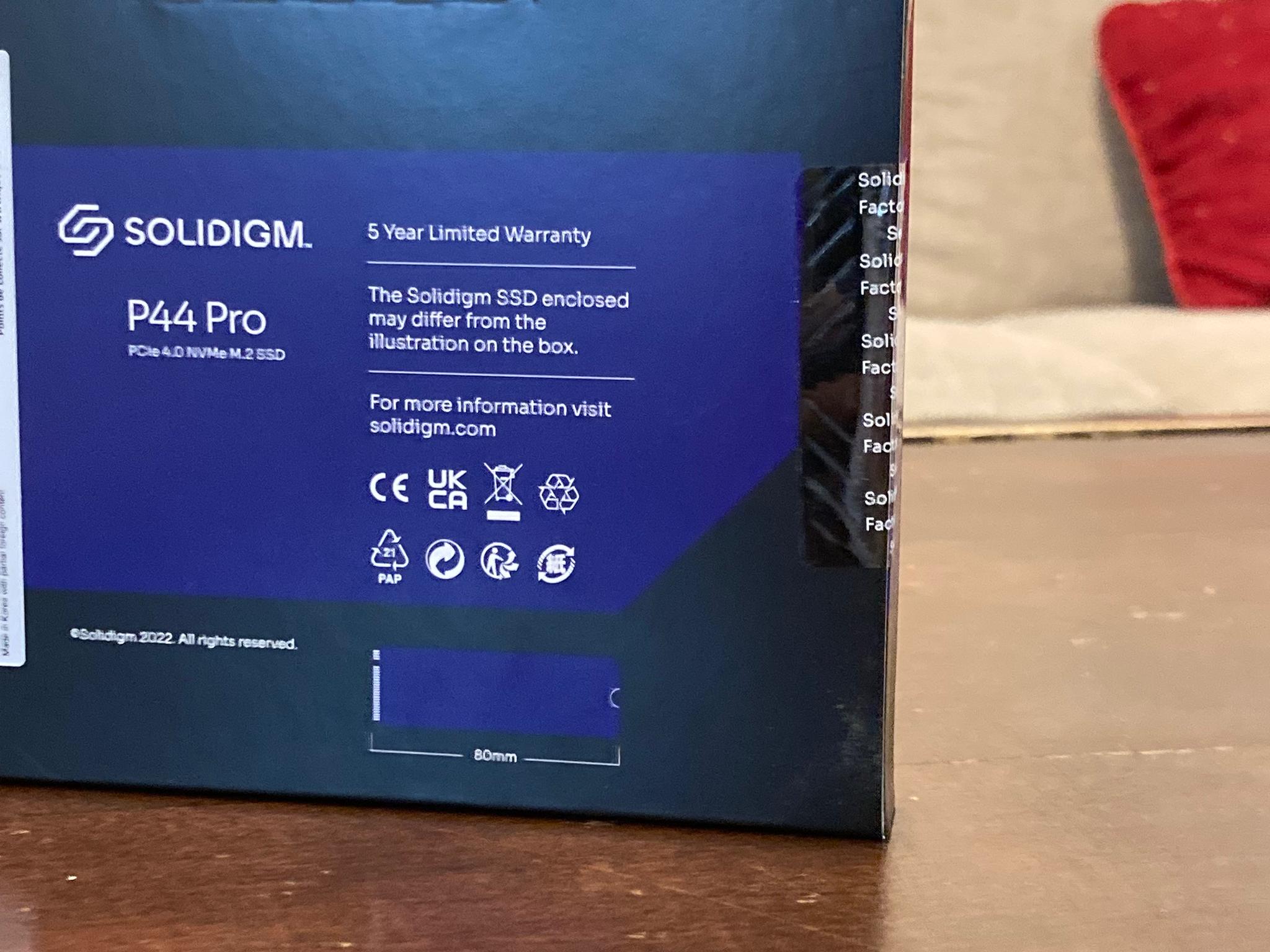 Solidigm P44 Pro 512GB M.2 2280 PCIe 4.0 NVMe SSD