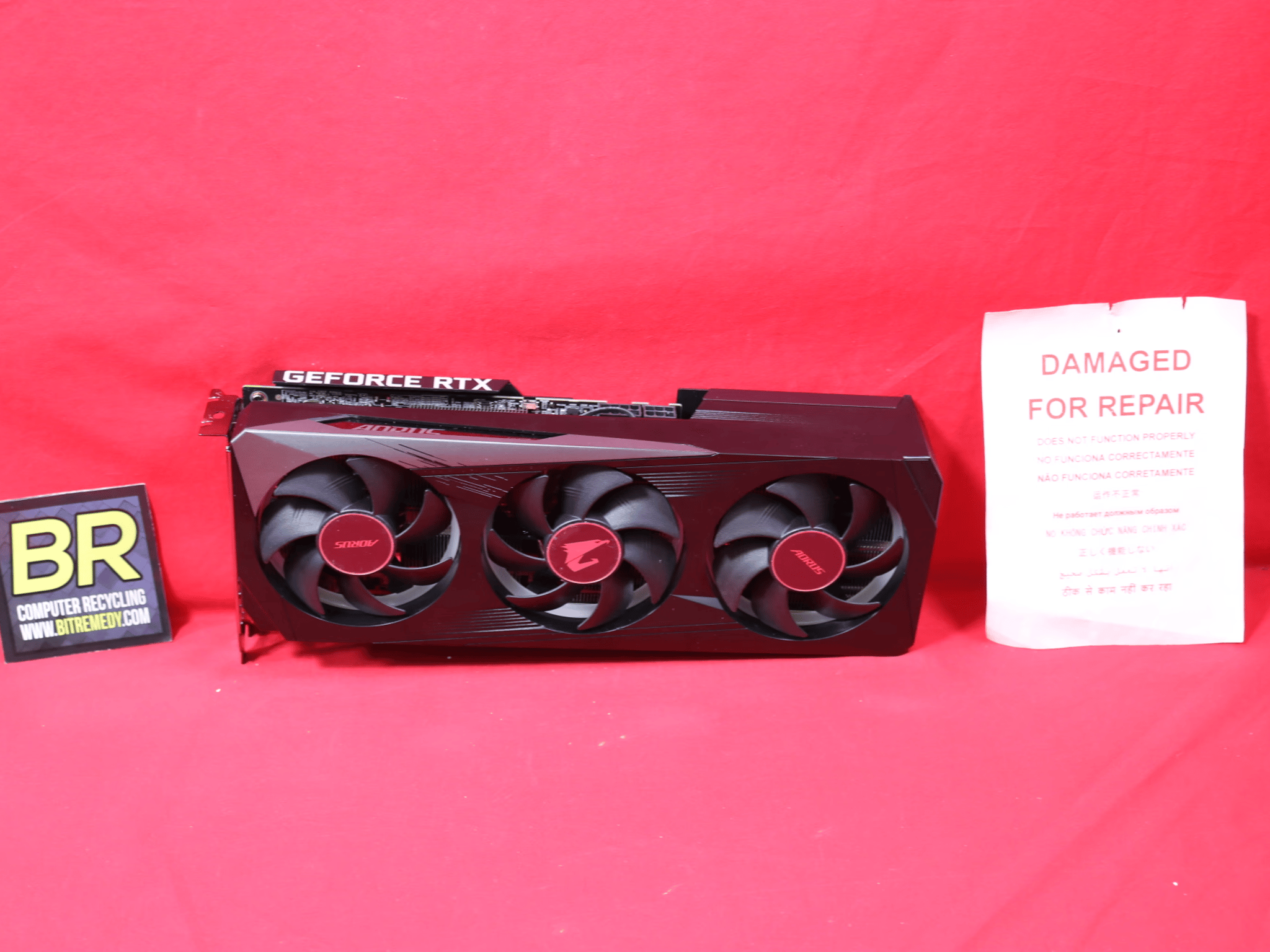 *AS IS/FOR REPAIR* Gigabyte Aorus GeForce RTX 3060 Ti Elite 8G GDDR6 Desktop GPU GV-306TAORUS E-8GD