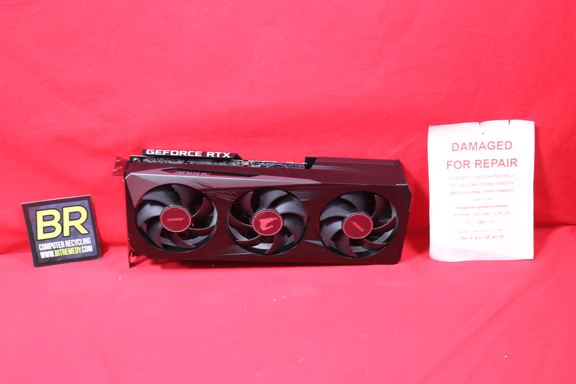 *AS IS/FOR REPAIR* Gigabyte Aorus GeForce RTX 3060 Ti Elite 8G GDDR6 Desktop GPU GV-306TAORUS E-8GD