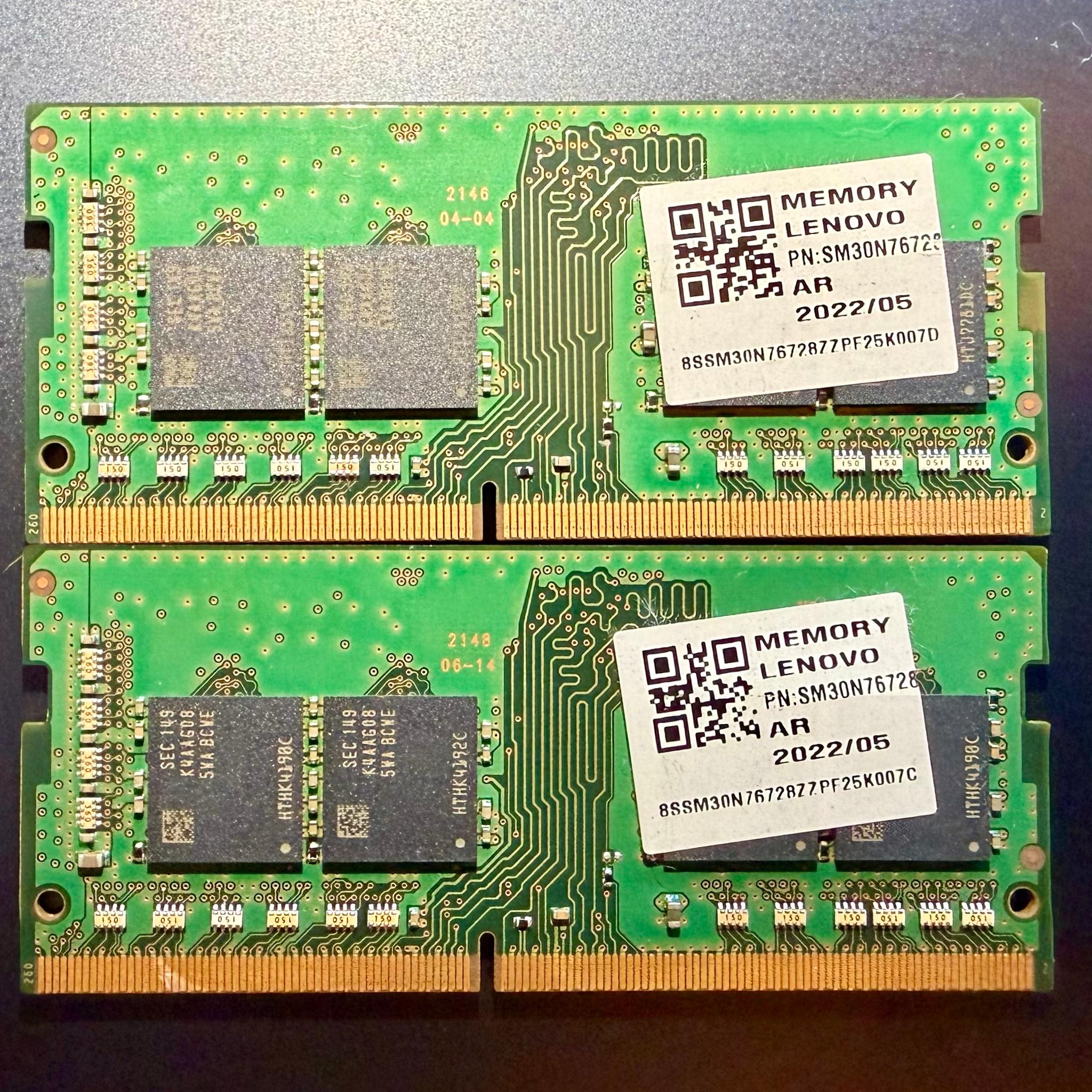Samsung SODIMM 32GB Kit (2x16GB) DDR4 3200 Laptop Notebook RAM Memory