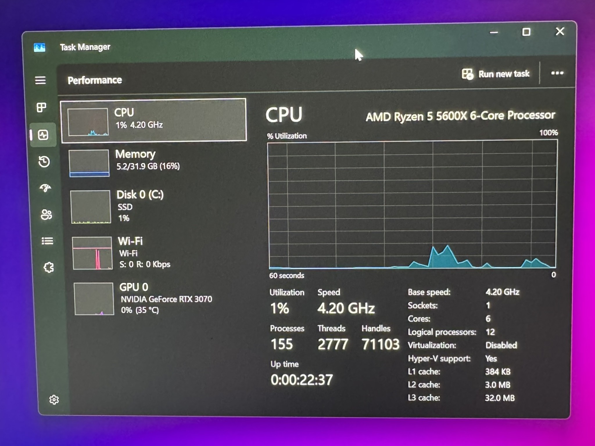 ROG STRIX RTX 3070 | Ryzen 5600x | 32GB 3600MHz | Gaming PC | WIFI