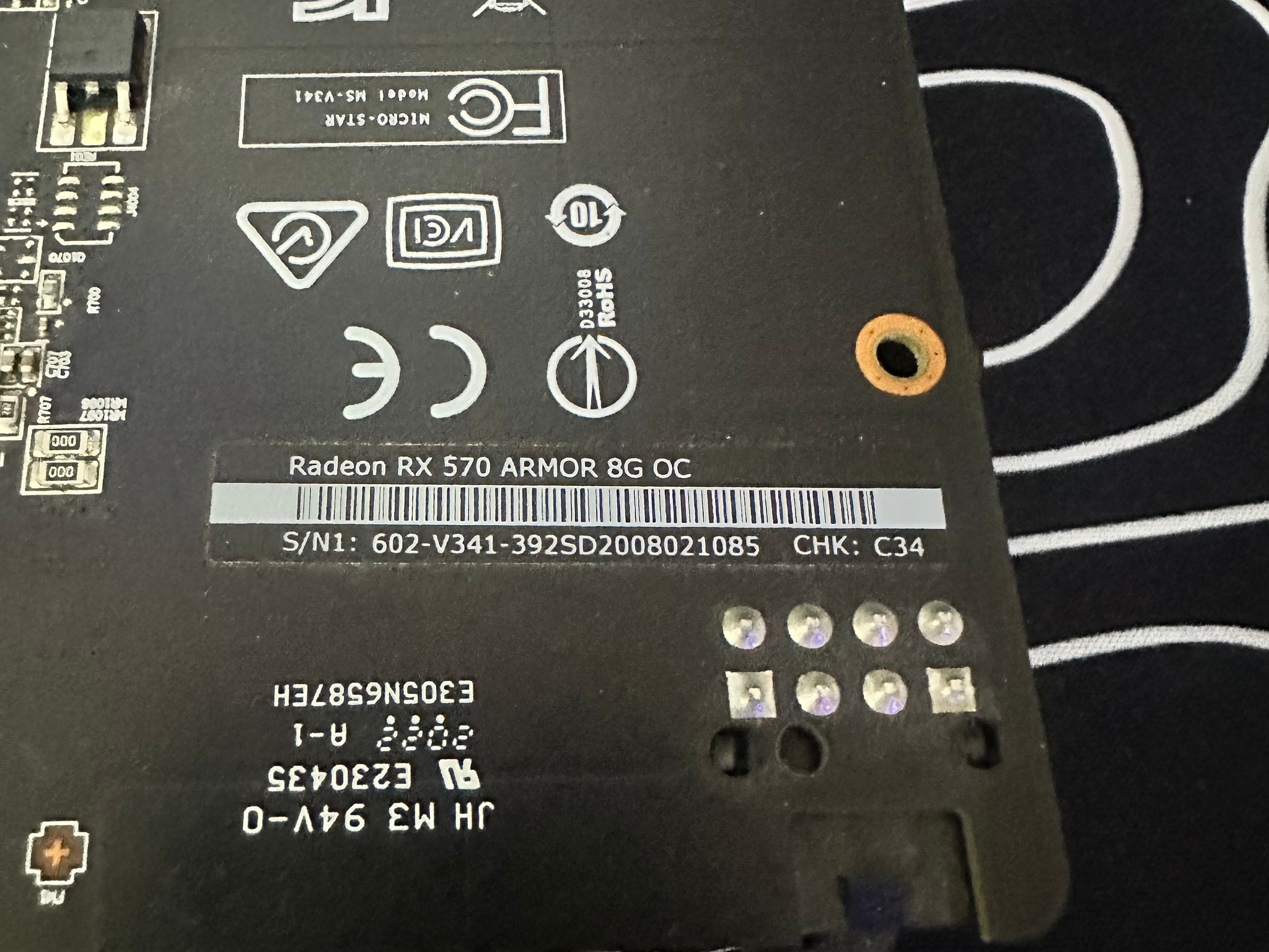 MSI Radeon RX 570 ARMOR 8G