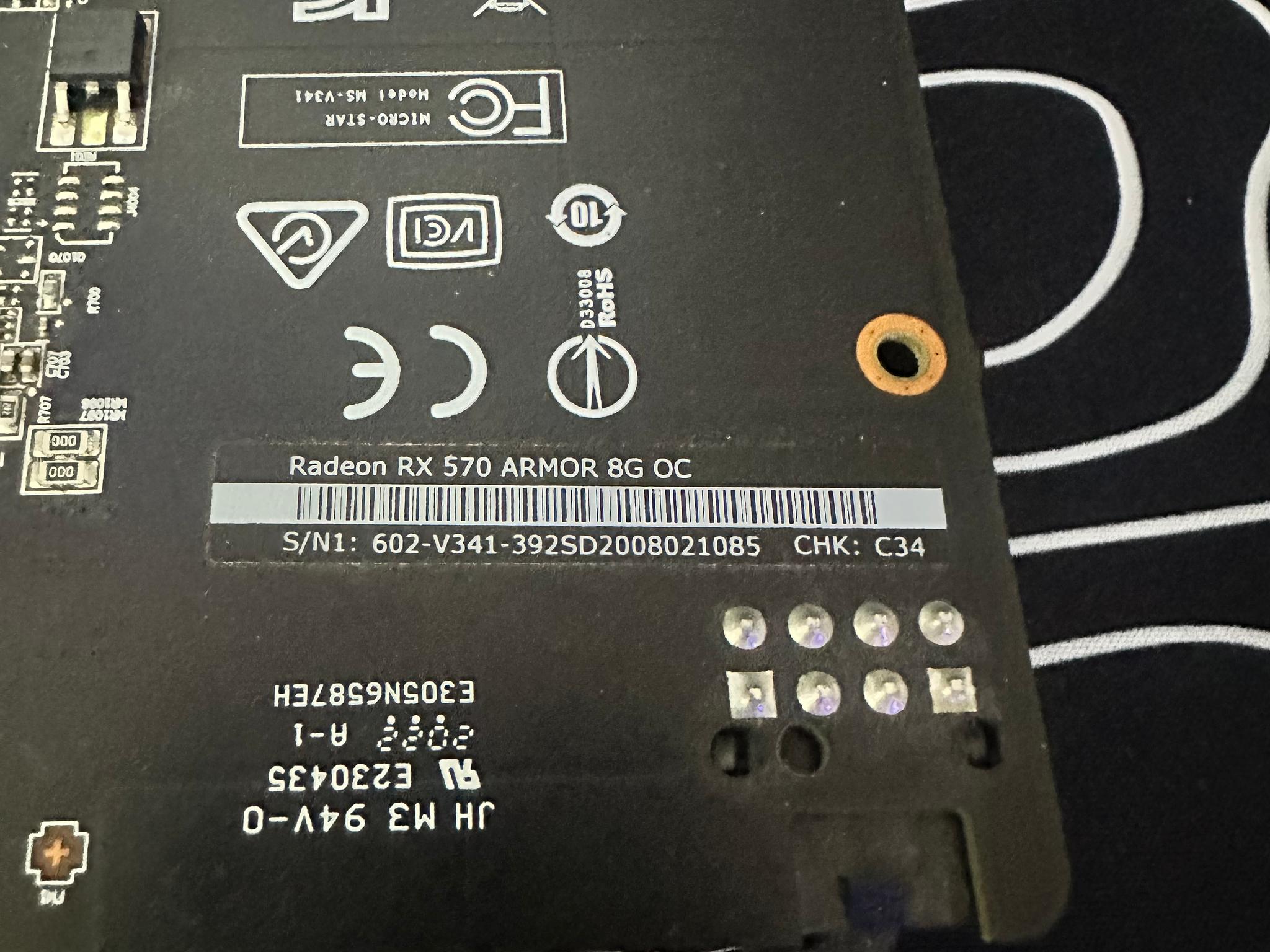 MSI Radeon RX 570 ARMOR 8G