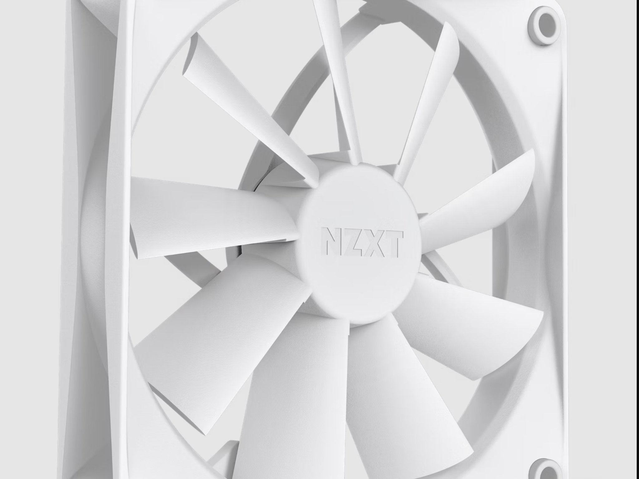 NZXT F120Q 120mm Quiet Airflow White Fan, Set of 4