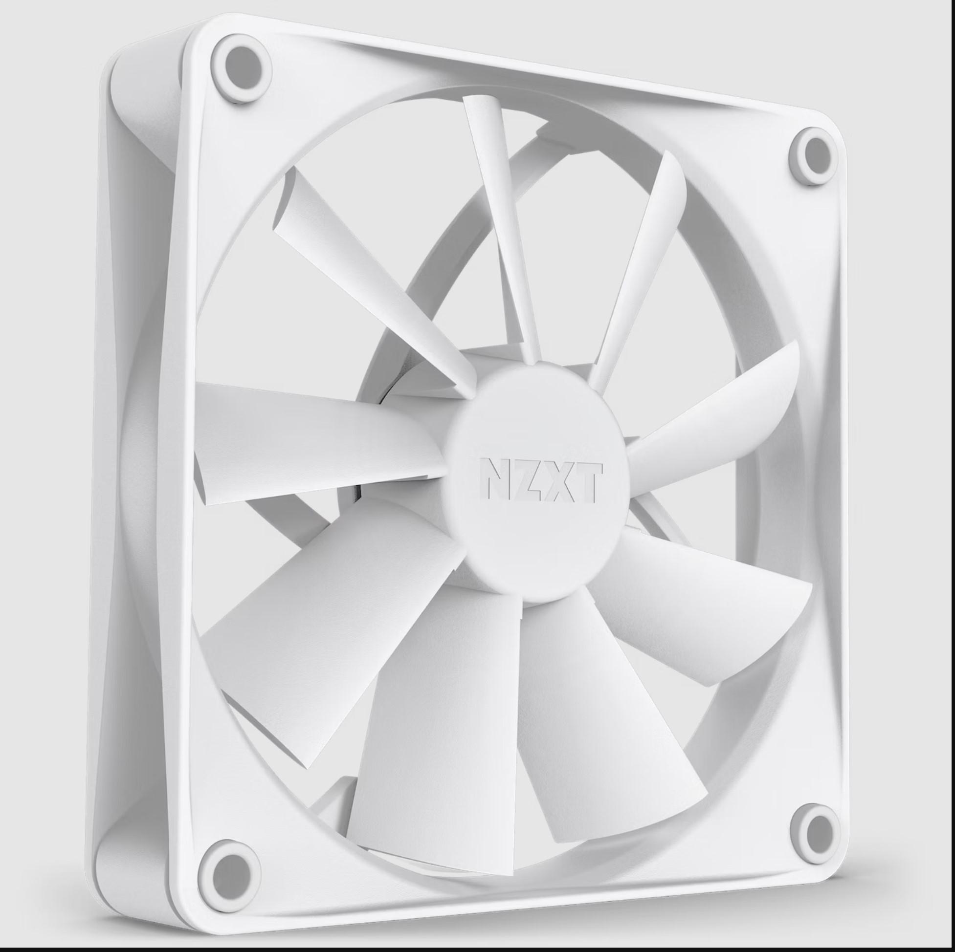 NZXT F120Q 120mm Quiet Airflow White Fan, Set of 4