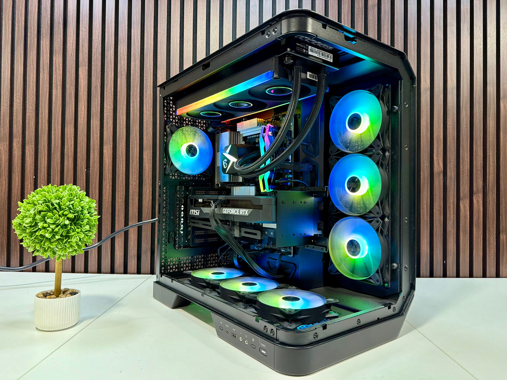 MSI Vision ZS 9NVV-1275US RTX 5080 | Ryzen 9800X3D | 64GB DDR5 | 2TB M.2 | 850 Watt Gold PSU | AIO