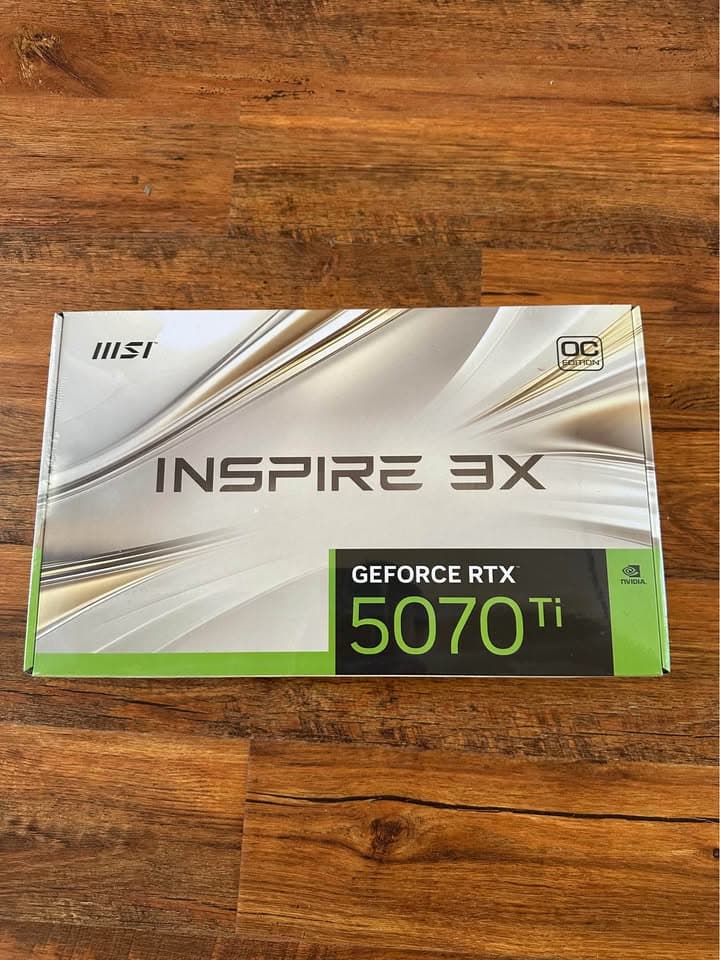 BNIB MSI GeForce RTX 5070 Ti 16G INSPIRE 3X OC PLUS