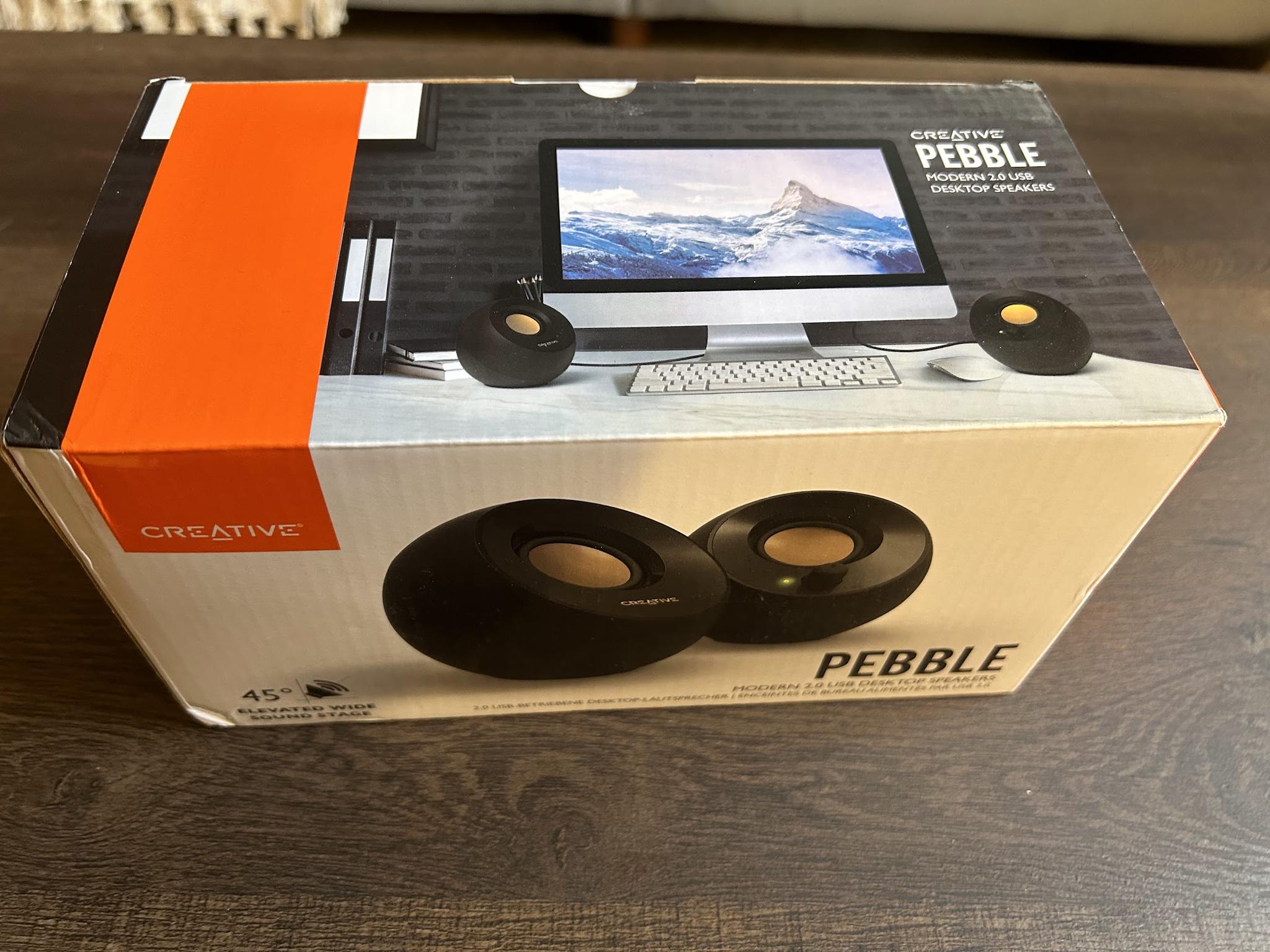 Creative Pebble 2.0 USB-Powered Desktop Speakers with Far-Field Drivers and Passive Radiators