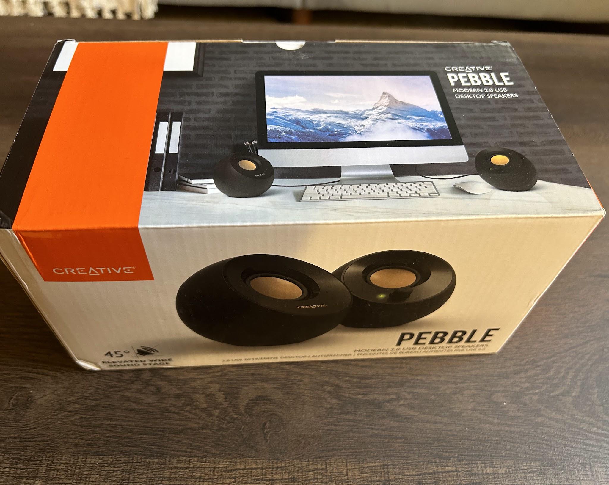 Creative Pebble 2.0 USB-Powered Desktop Speakers with Far-Field Drivers and Passive Radiators