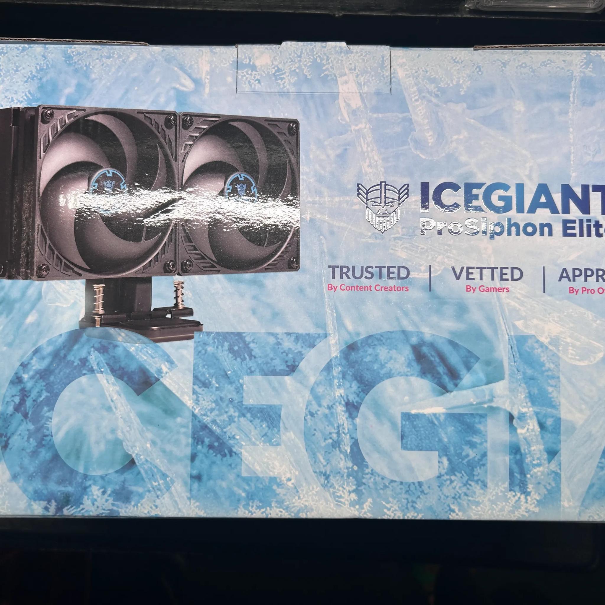 ICEGIANT PROSIPHON ELITE CPU COOLER SUPPORTS AM4, AM5, TR4, LGA - USED NO FANS