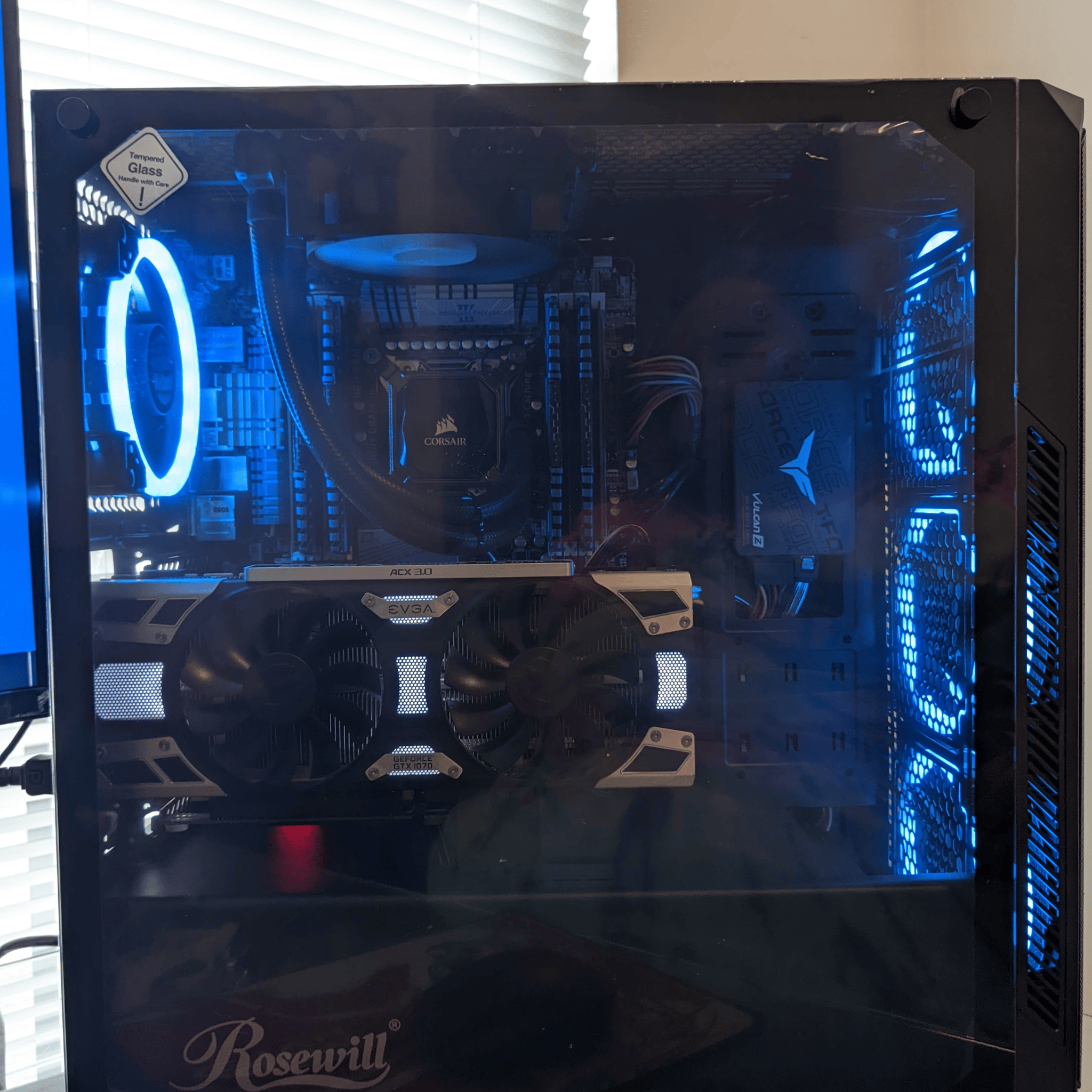 RGB High Performance PC - 32gb ram, i7 Extreme - AIO Water Cooled, w/ GTX 1070, SSD+SSHD, WiFi