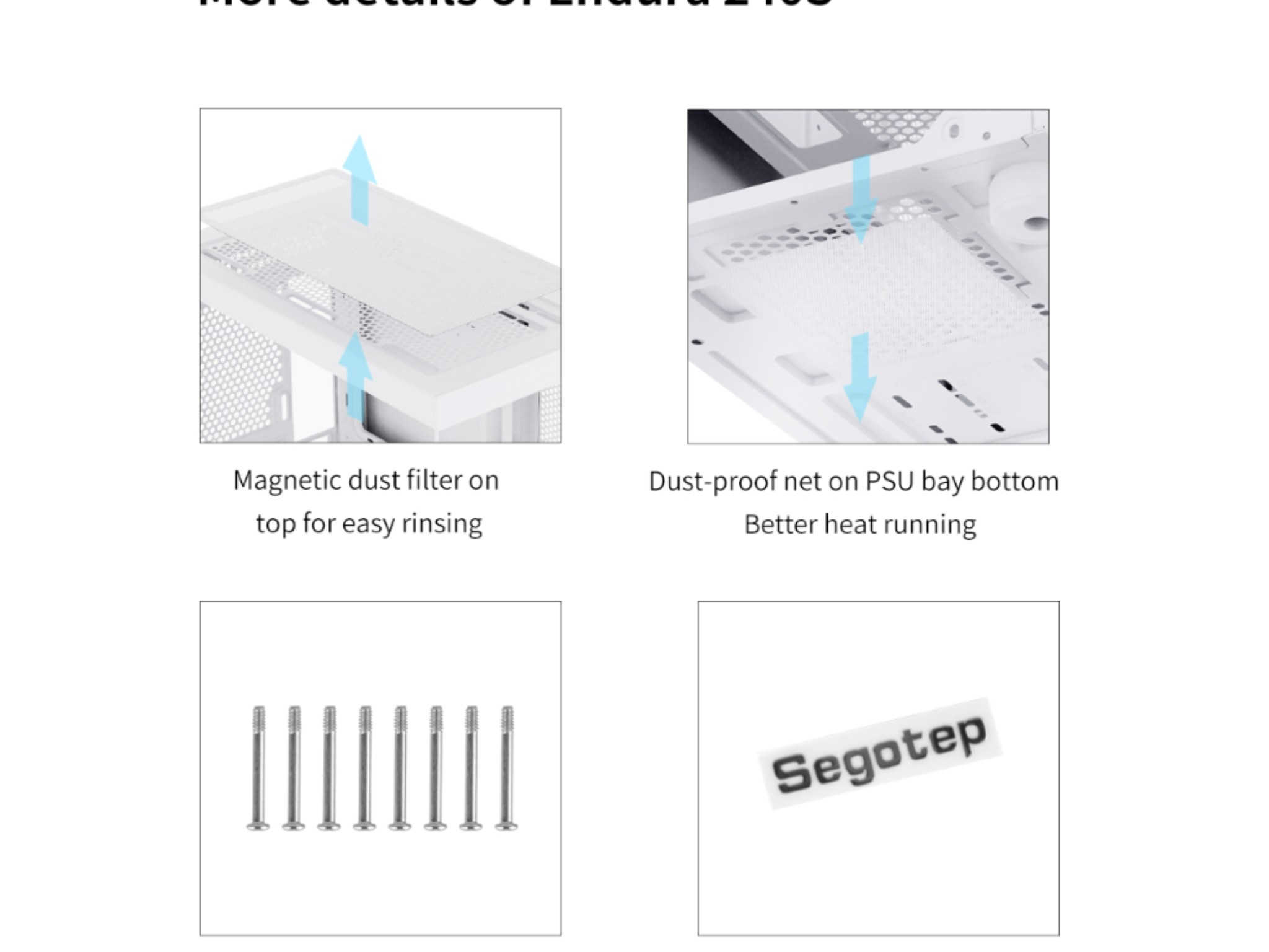 COMBO!!! SEGOTEP Endura Pro 240 M-ATX CASE  | Dual View| FROZEN 240 cooler with 4 HQ ARGB