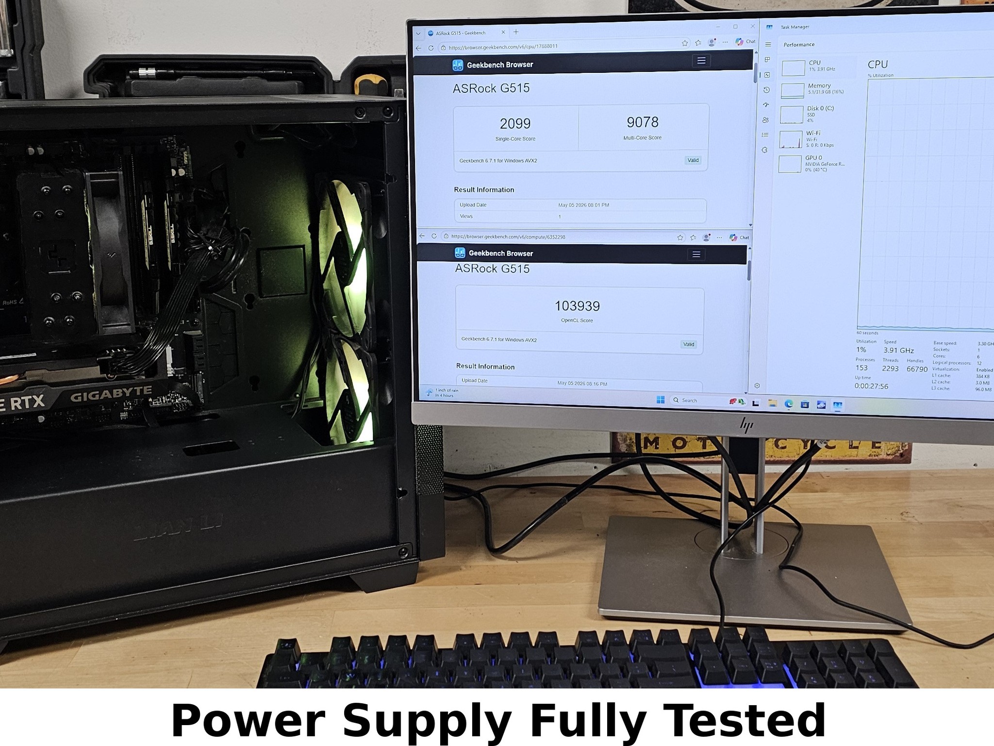 650 Watt PSU High Power 80+ Gold Power Supply - Ready to Ship