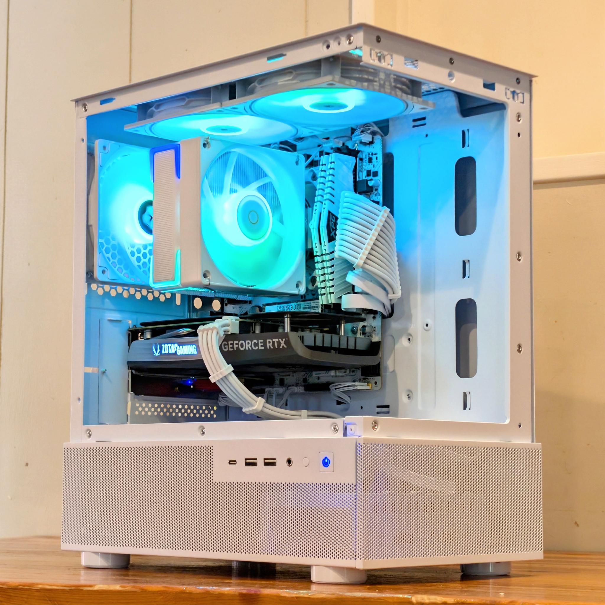 🤍 Ryzen 7 3700X + RTX 4060 | Budget 1440p Gaming PC | Compact White RGB Build