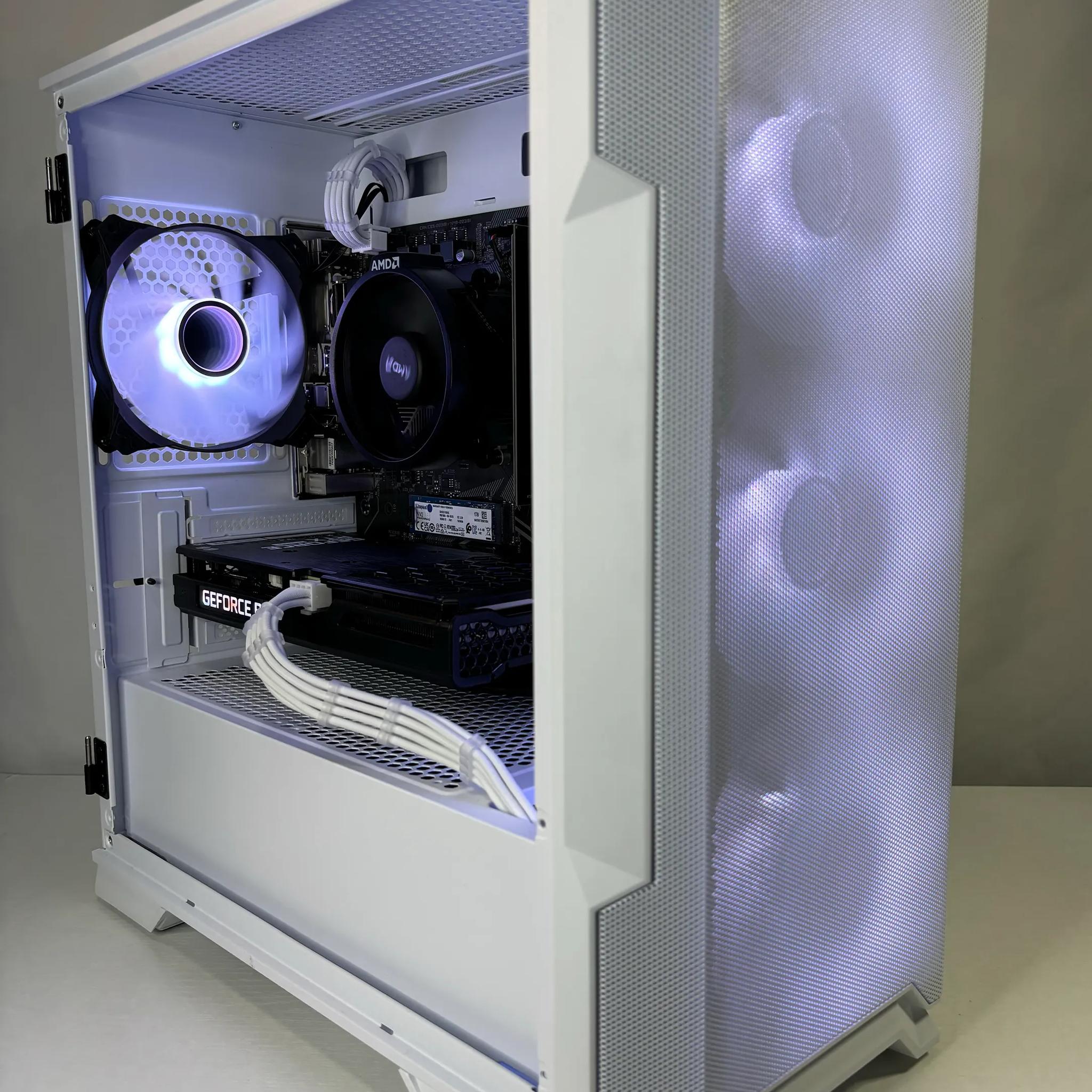 ❄️White RTX Gaming PC | Ryzen 5 5500 | RTX 3050 | 16GB RAM | 1TB NVME❄️