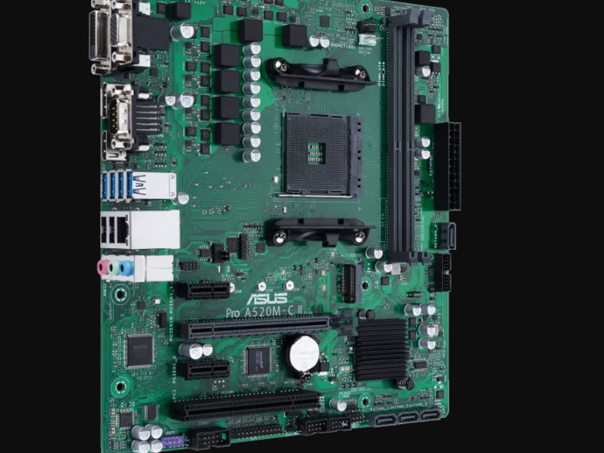 ASUS PRO A520M-C II AMD A520 AM4 DDR4 MicroATX Desktop Motherboard