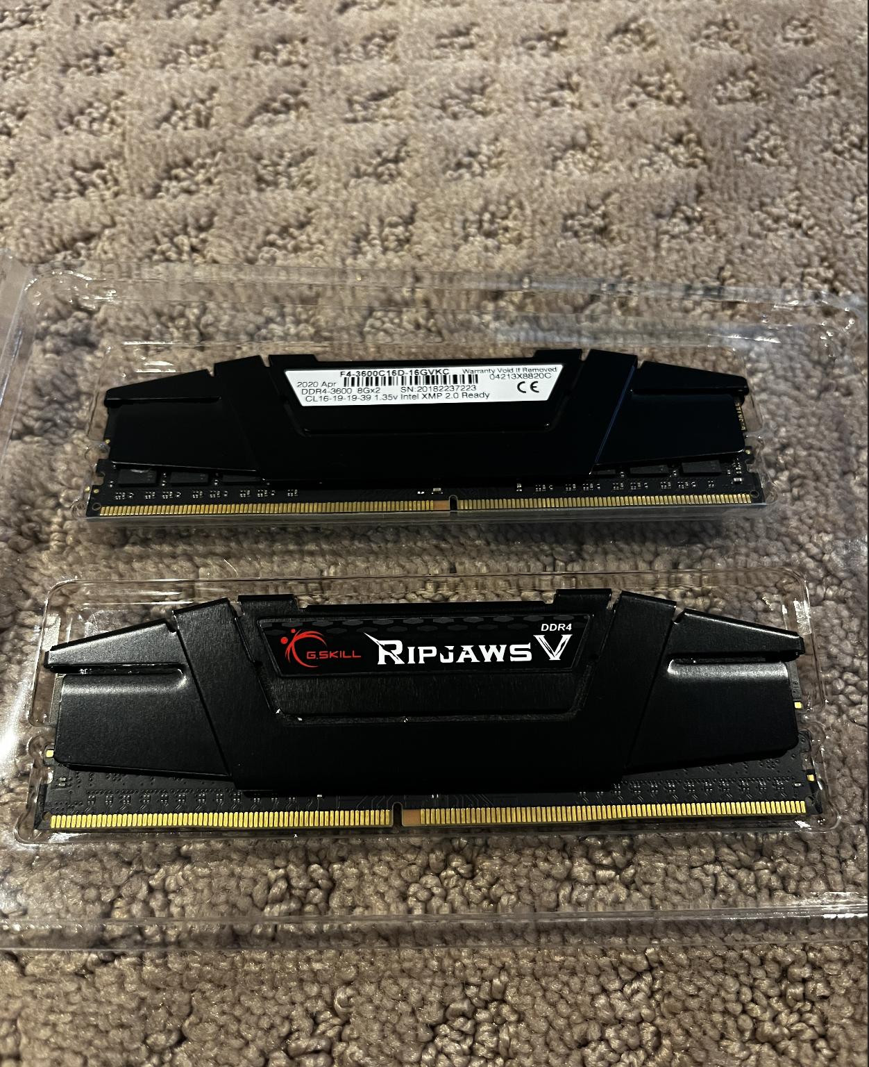 G.SKILL Ripjaws V Series DDR4 RAM 16GB (2x8GB) 3600 CL16