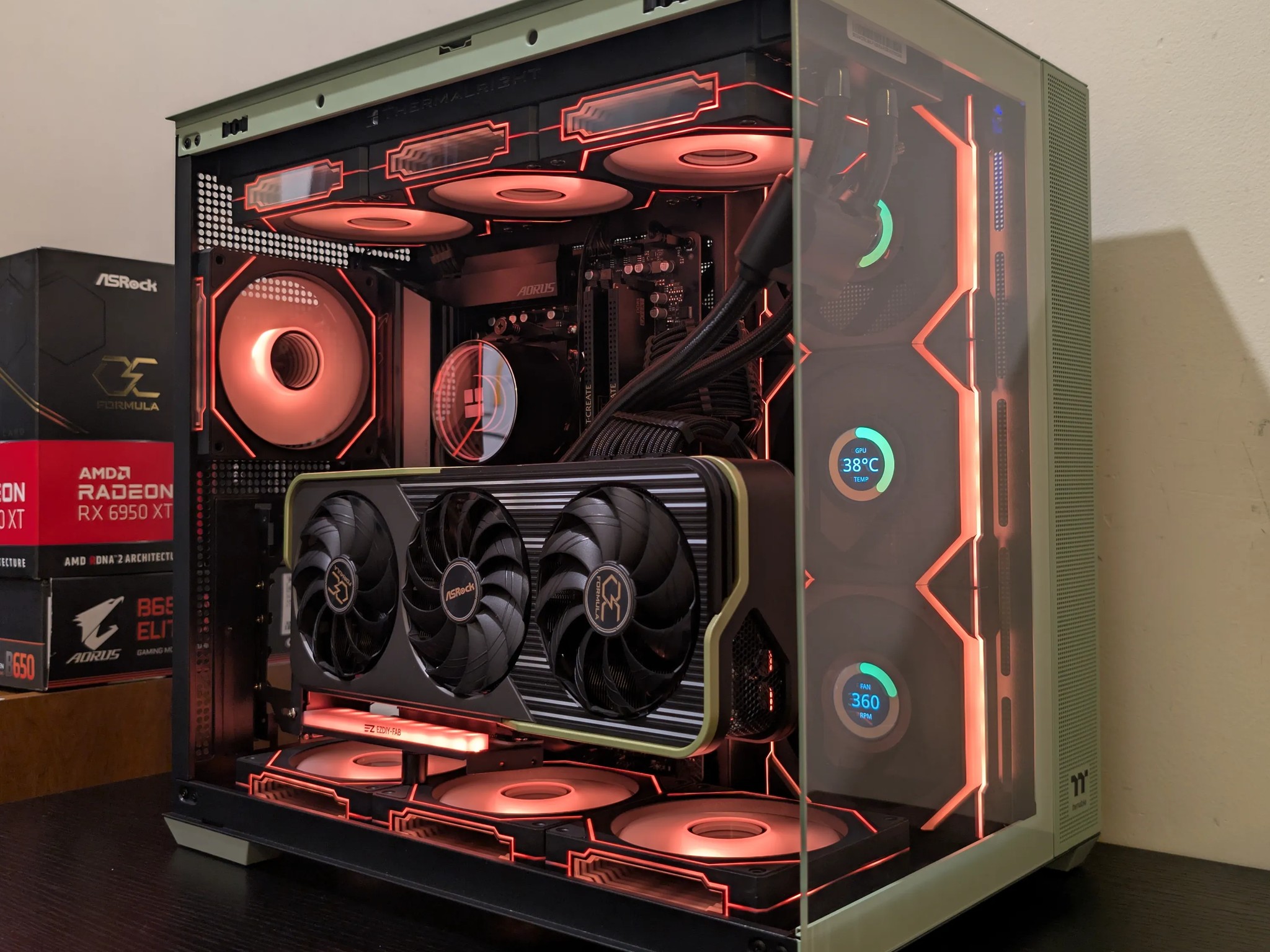🍵Matcha Green Gaming PC | RX 6950XT | Ryzen 7 7700 | 2TB SSD | 32GB RAM | WiFi 6 & Bluetooth🍵