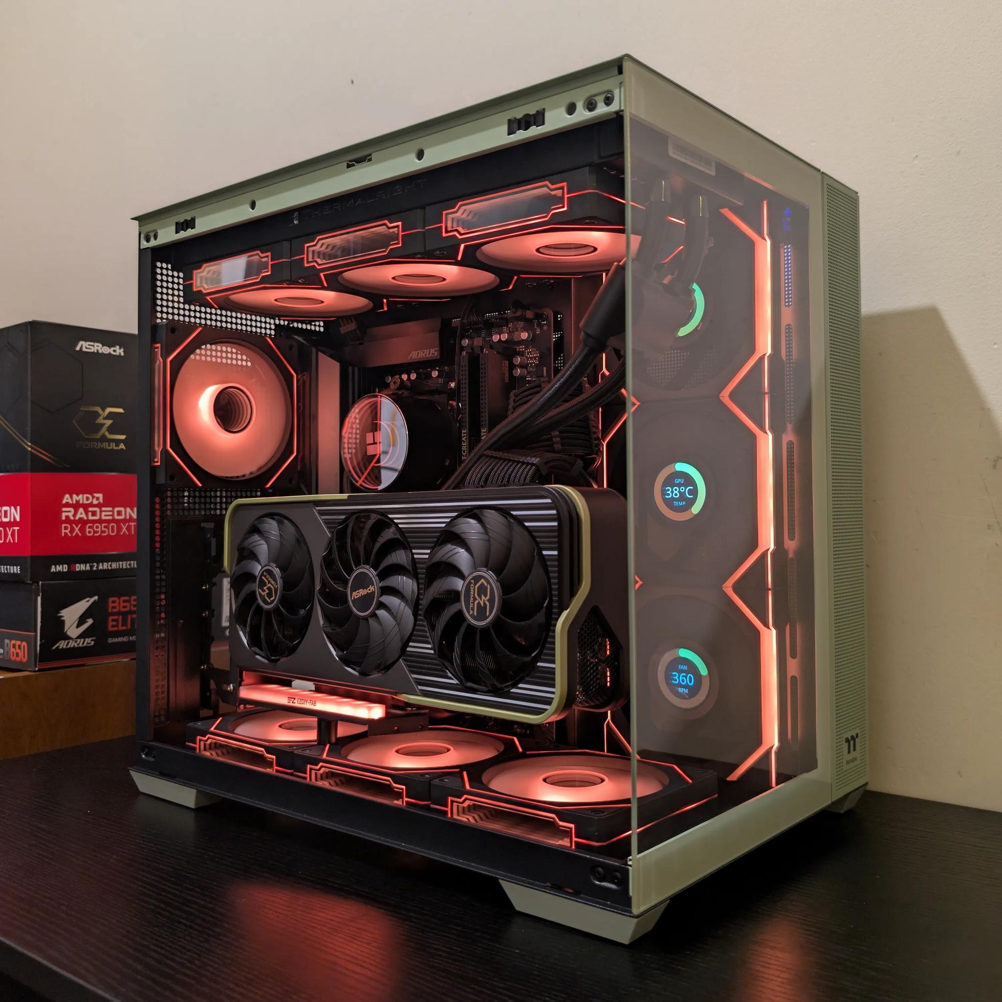 🍵Matcha Green Gaming PC | RX 6950XT | Ryzen 7 7700 | 2TB SSD | 32GB RAM | WiFi 6 & Bluetooth🍵