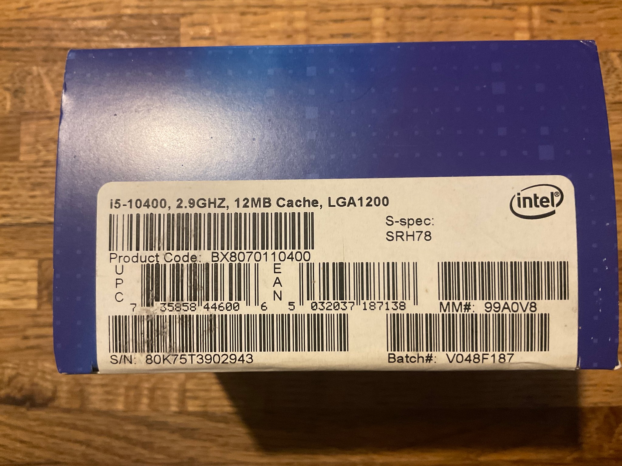 intel Core i5-10400 CPU