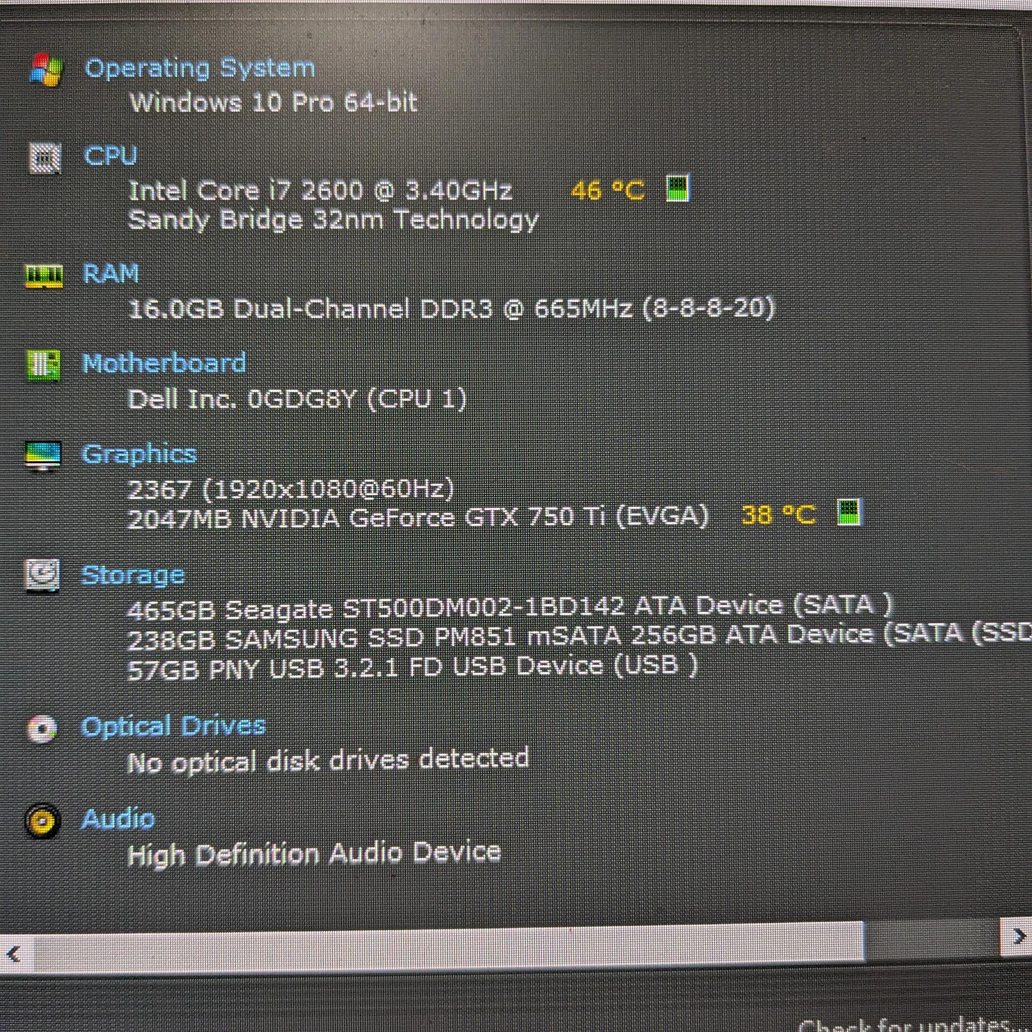 Sleeper 2003 IBM NetVista | 180 Day Warranty | i7-2600, GTX 750 Ti, 16GB RAM, 256GB SSD, Win10