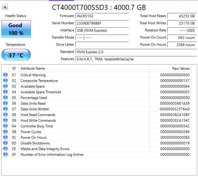 Crucial T700 - 4TB M.2 NVME SSD