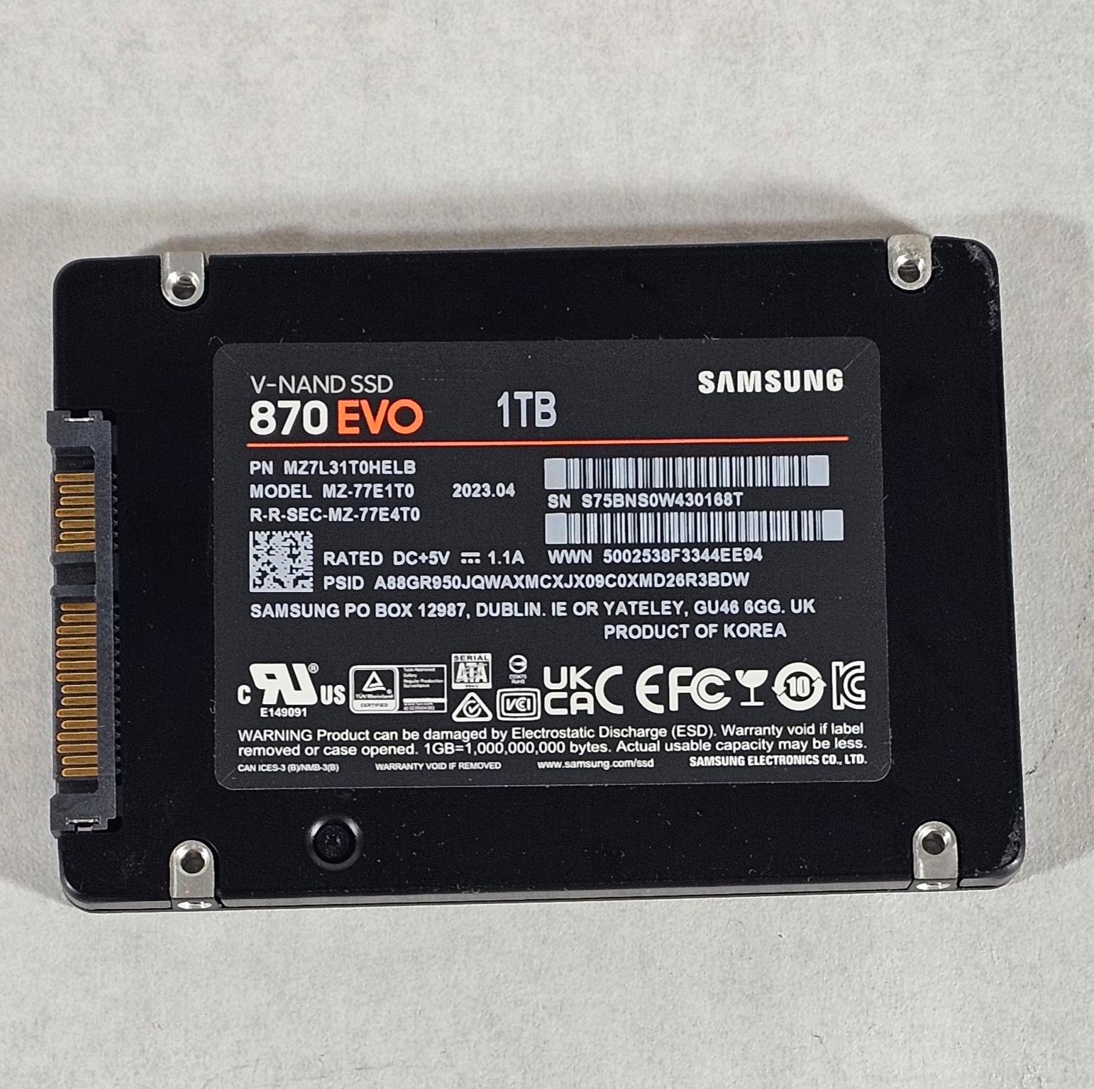 1TB 2.5" SATA SSD - Samsung 870 EVO