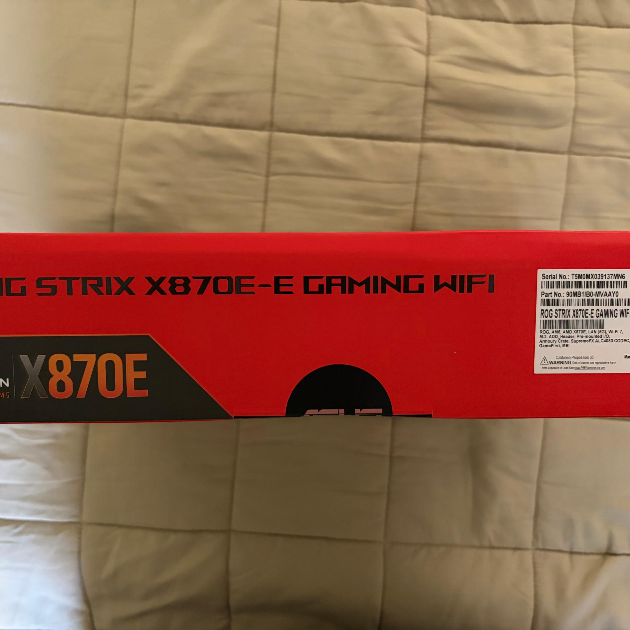 ASUS ROG STRIX X870E-E Gaming Wi-Fi 7 DDR5 AM5 AMD ATX Motherboard