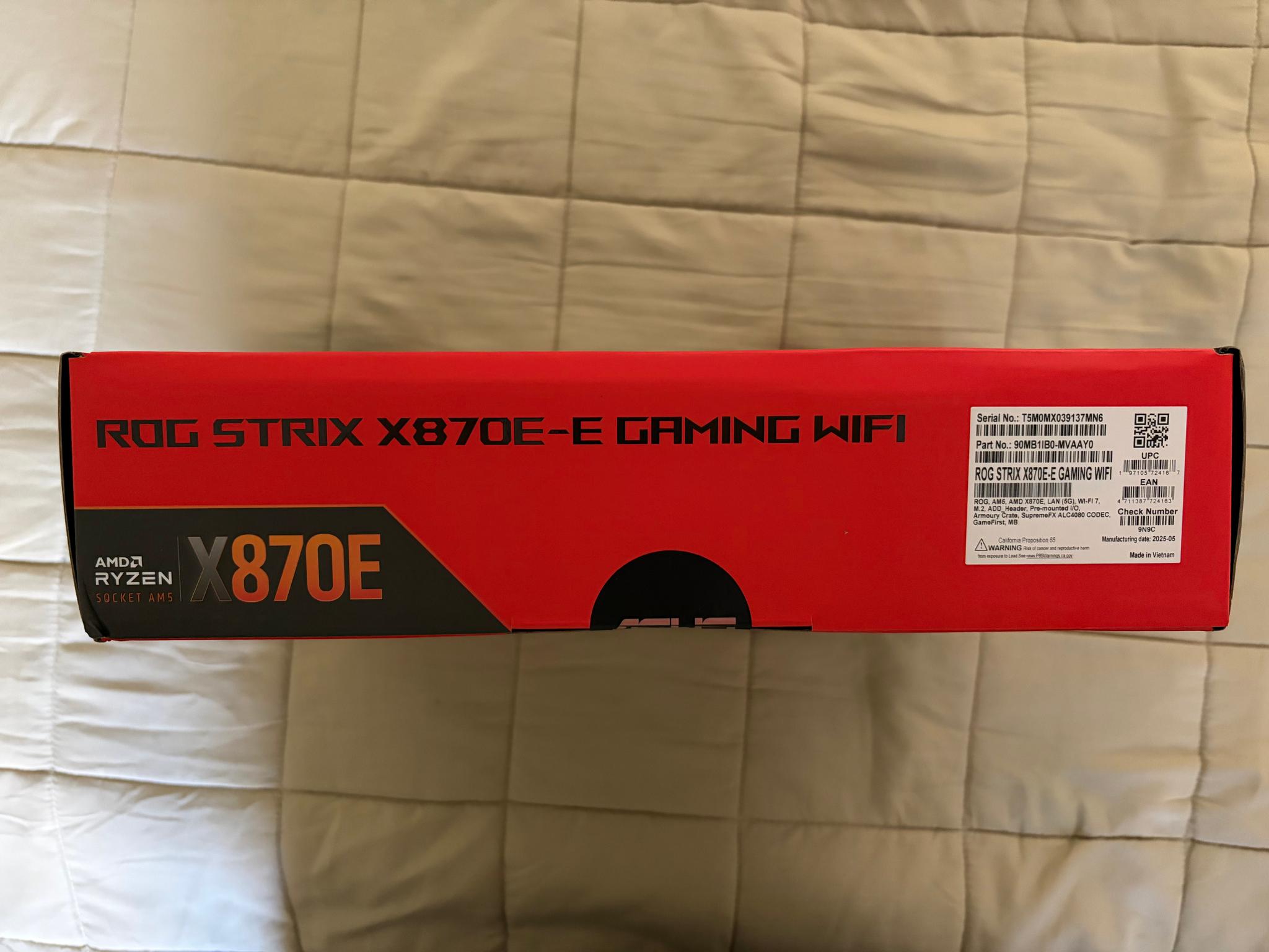 ASUS ROG STRIX X870E-E Gaming Wi-Fi 7 DDR5 AM5 AMD ATX Motherboard