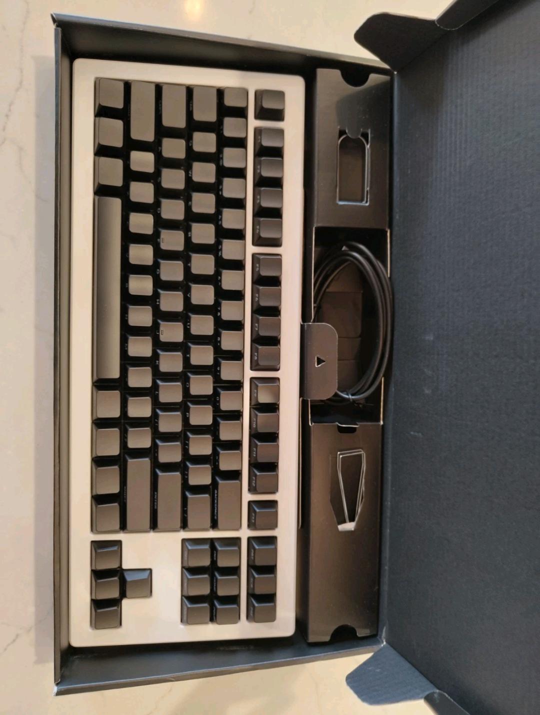 DROP CSTM80 Mechanical Keyboard Black/White RGB BACKLIGHT (RARE)