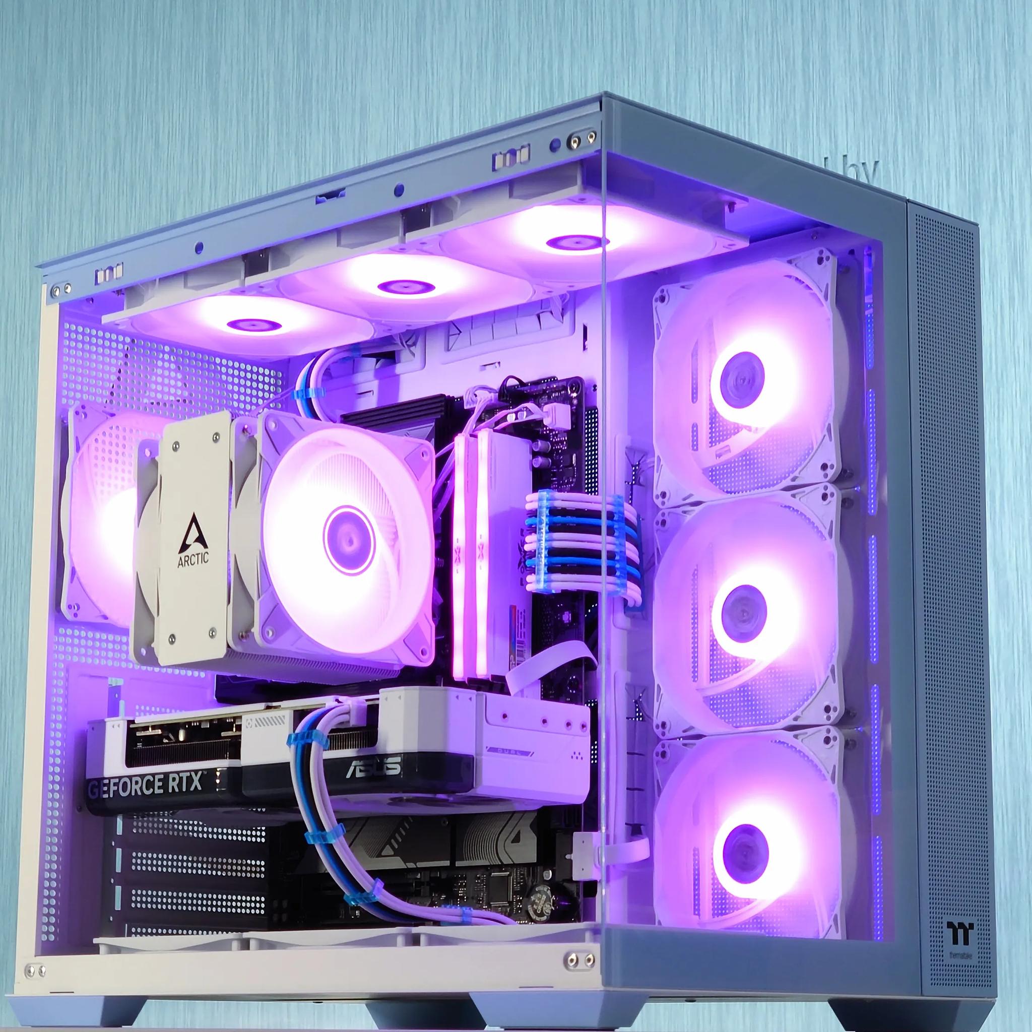 🤍🩵🖤Gaming PC🔲Nvidia RTX 4070 12GB🔲AMD Ryzen 5 7500F🔲32GB DDR5🔲1TB SSD