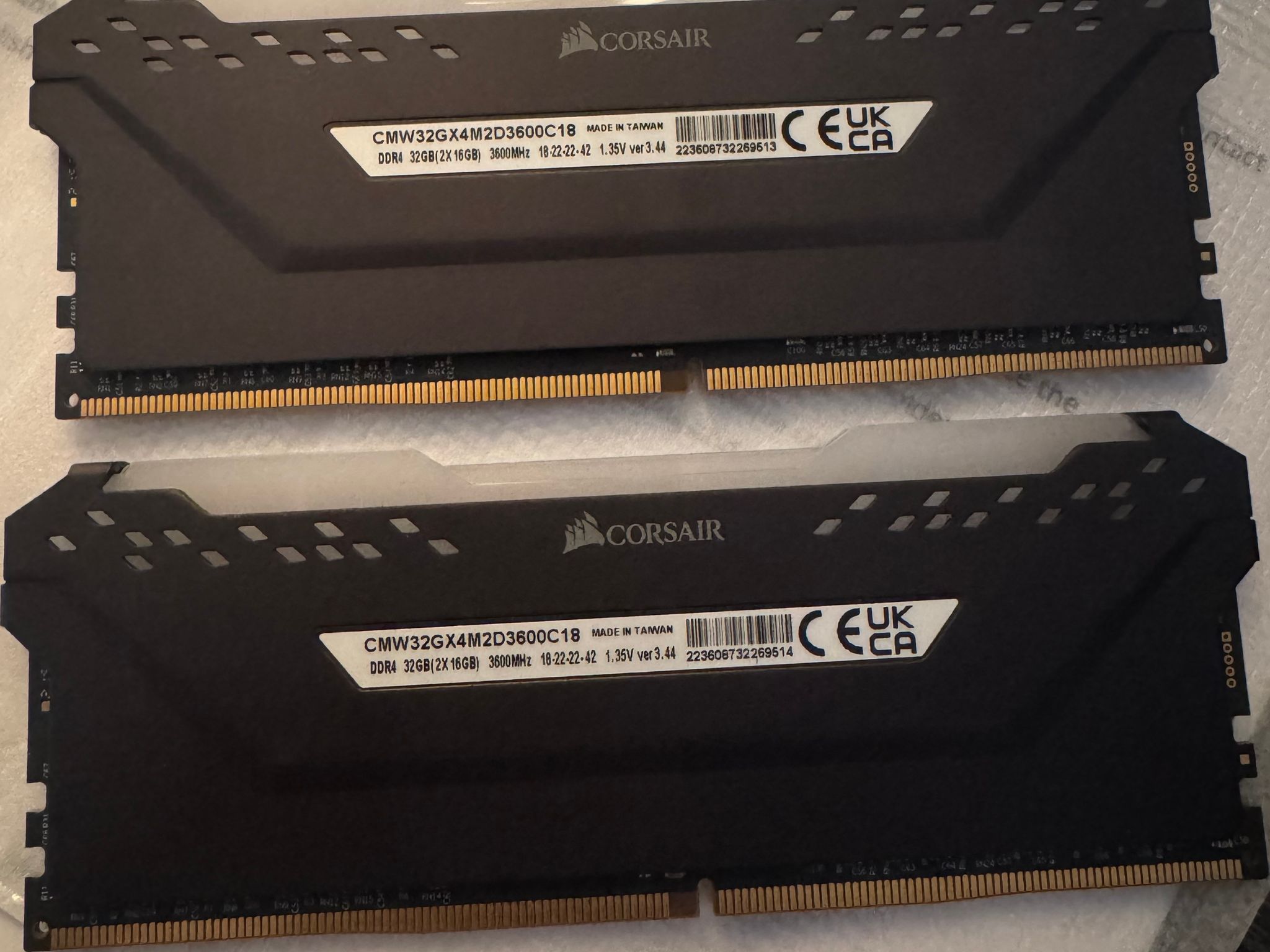 32GB Corsair Vengeance RGB PRO (2 x 16GB) DDR4 DRAM 3600MHz CL18 Memory Kit — Black