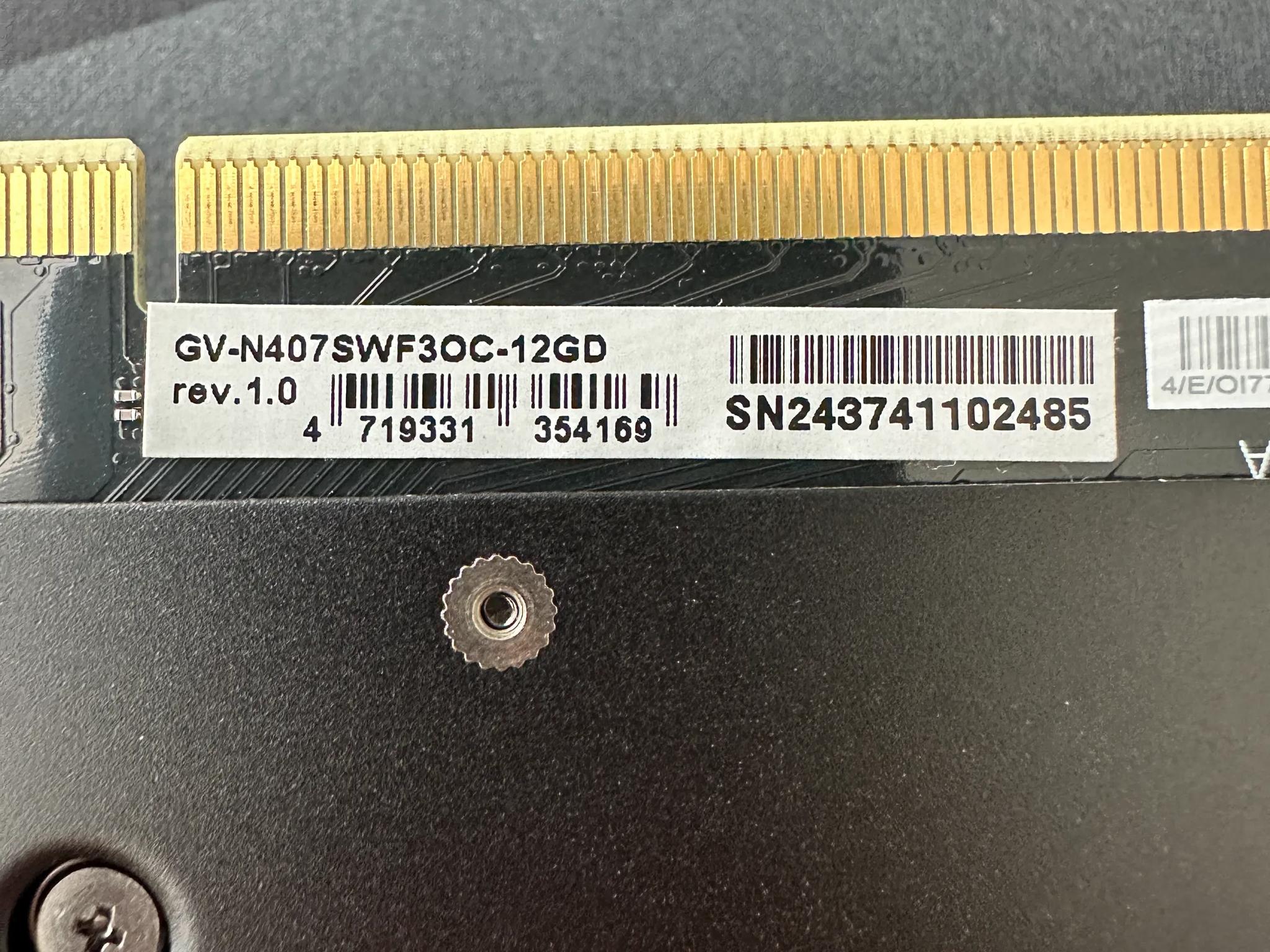 Gigabyte GeForce RTX 4070 Super WindForce OC 12GB GDDR6X NVIDIA Graphics Card