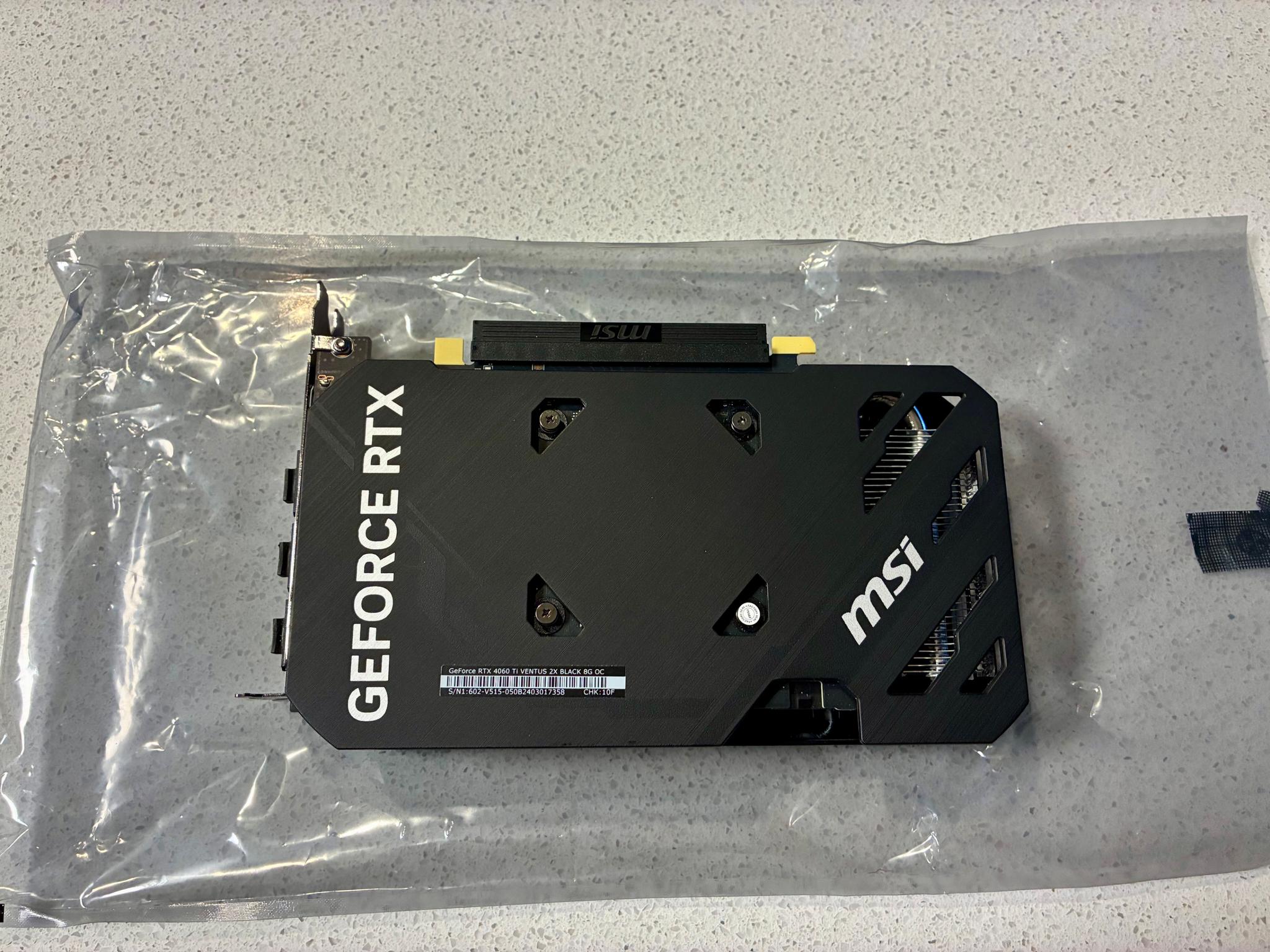 Like New! GeForce RTX 4060 TI VENTUS 2X BLACK 8G OC