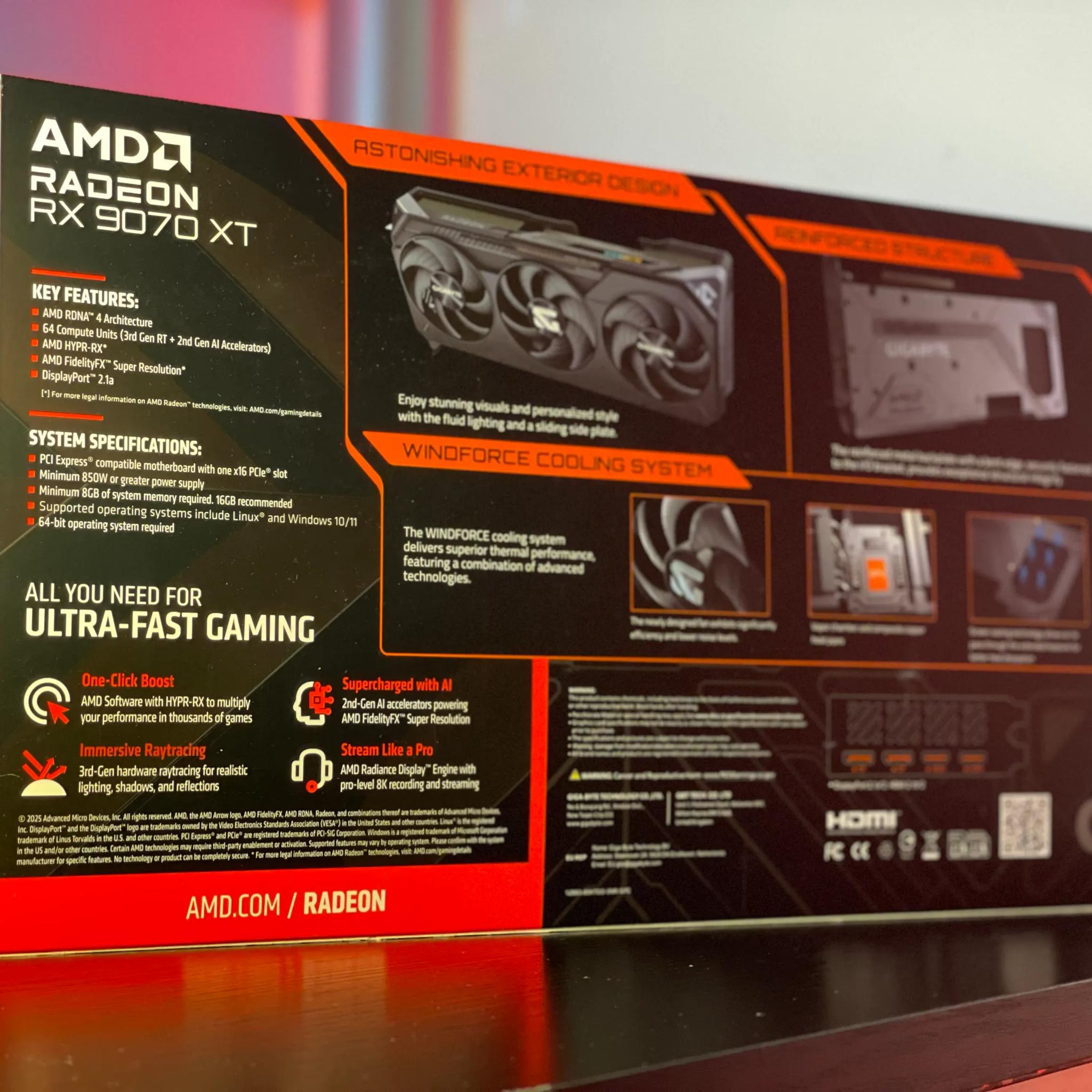 Brand New! AMD RX 9070 XT 16GB Gigabyte Gaming OC