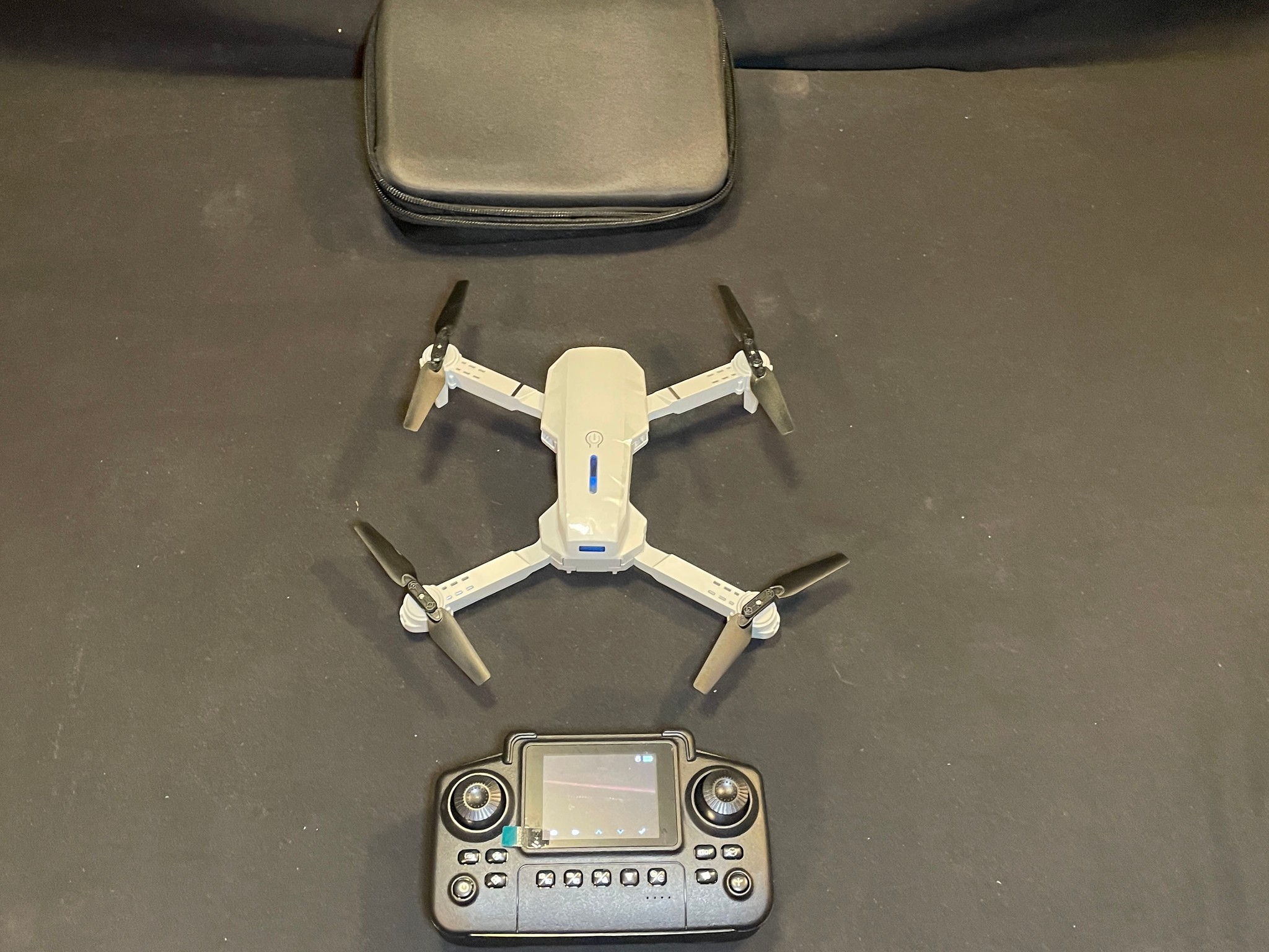 4k Dual Camera Drone With Built In Screen Controller And Accessories